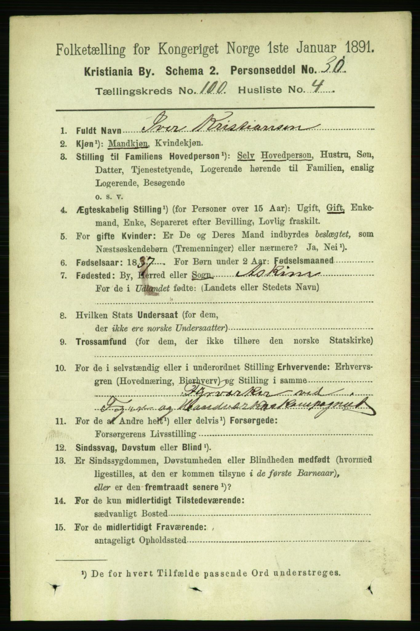 RA, 1891 census for 0301 Kristiania, 1891, p. 49269