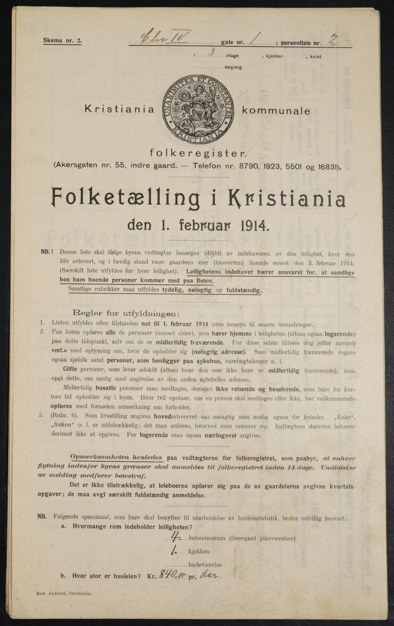 OBA, Municipal Census 1914 for Kristiania, 1914, p. 54062