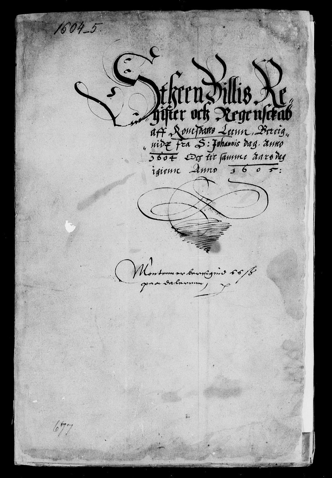 Rentekammeret inntil 1814, Reviderte regnskaper, Lensregnskaper, RA/EA-5023/R/Rb/Rbw/L0004: Trondheim len, 1603-1608