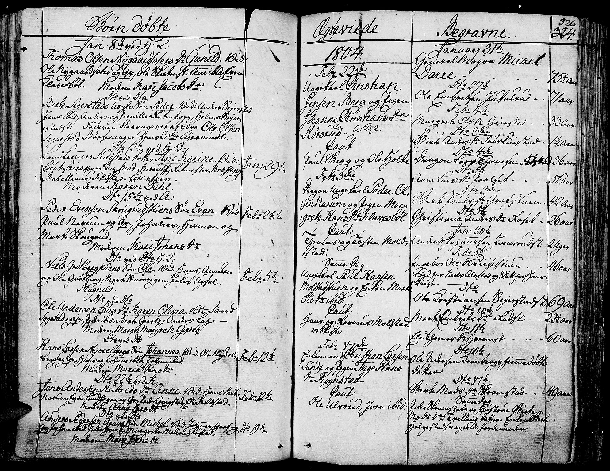 Toten prestekontor, AV/SAH-PREST-102/H/Ha/Haa/L0007: Parish register (official) no. 7, 1794-1809, p. 326