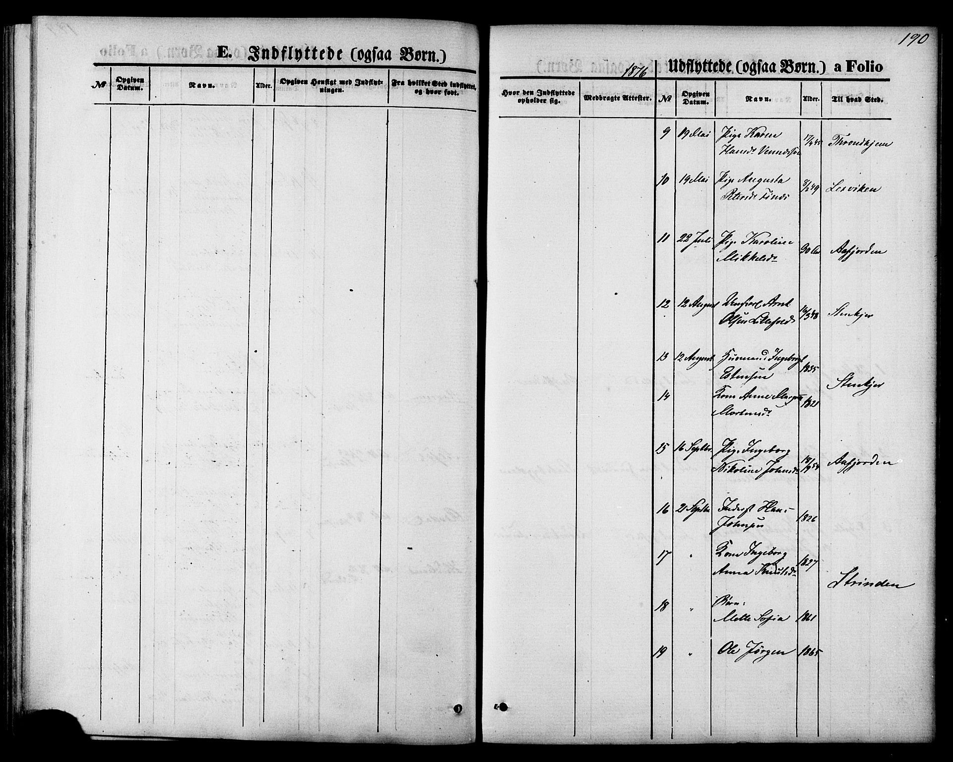 Ministerialprotokoller, klokkerbøker og fødselsregistre - Nord-Trøndelag, SAT/A-1458/744/L0419: Parish register (official) no. 744A03, 1867-1881, p. 190