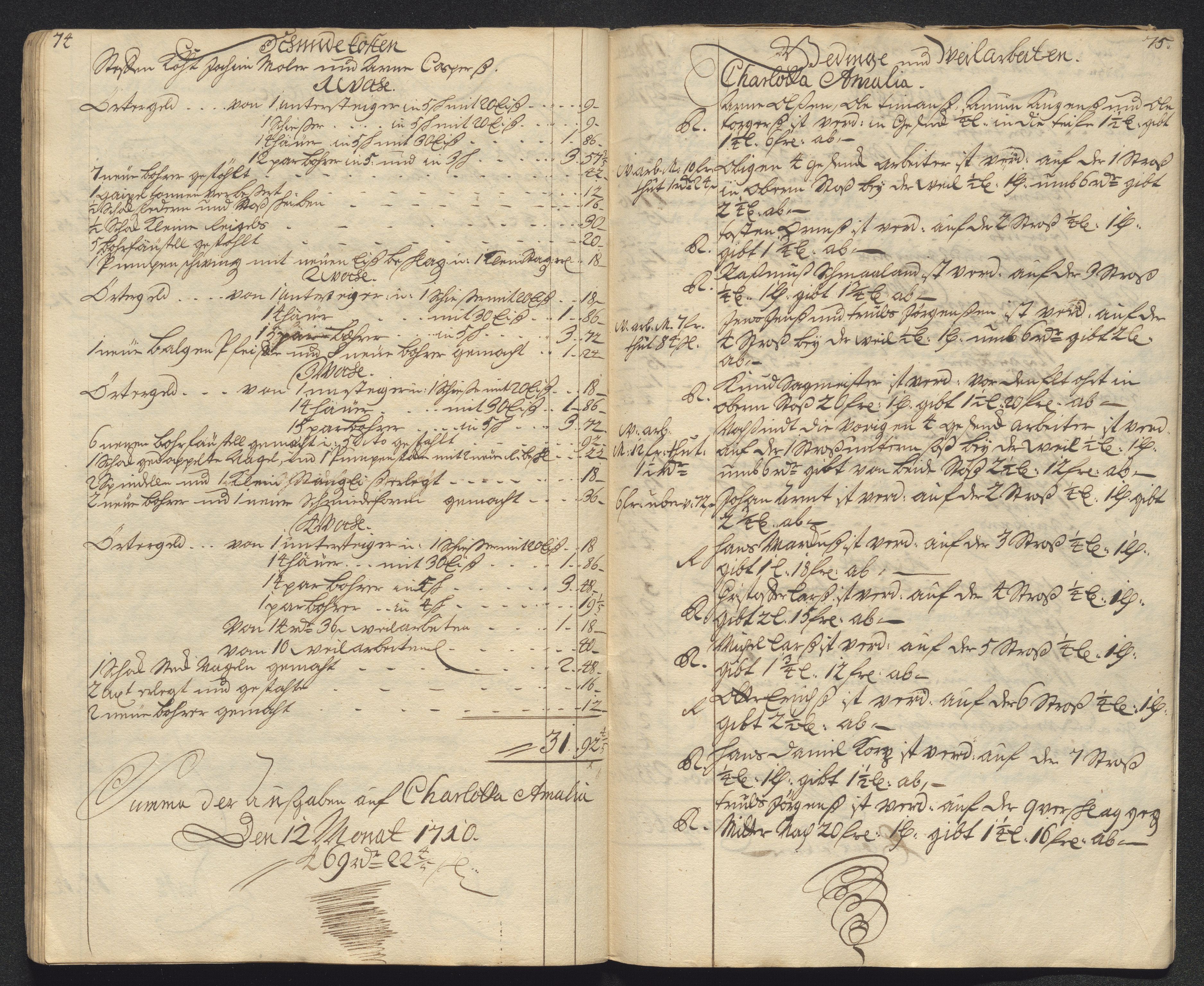 Kongsberg Sølvverk 1623-1816, AV/SAKO-EA-3135/001/D/Dc/Dcd/L0099: Utgiftsregnskap for gruver m.m., 1710, p. 571