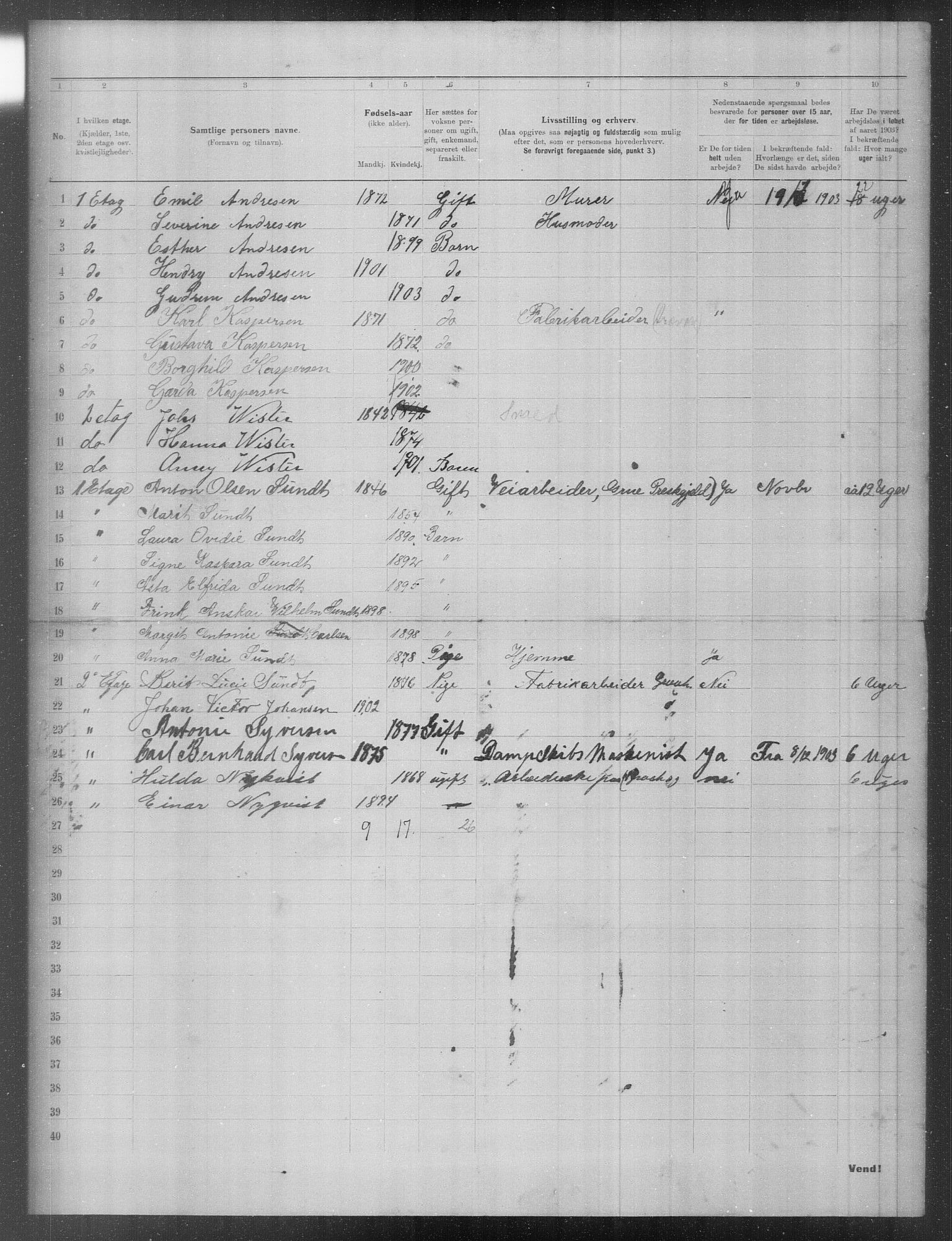 OBA, Municipal Census 1903 for Kristiania, 1903, p. 11519