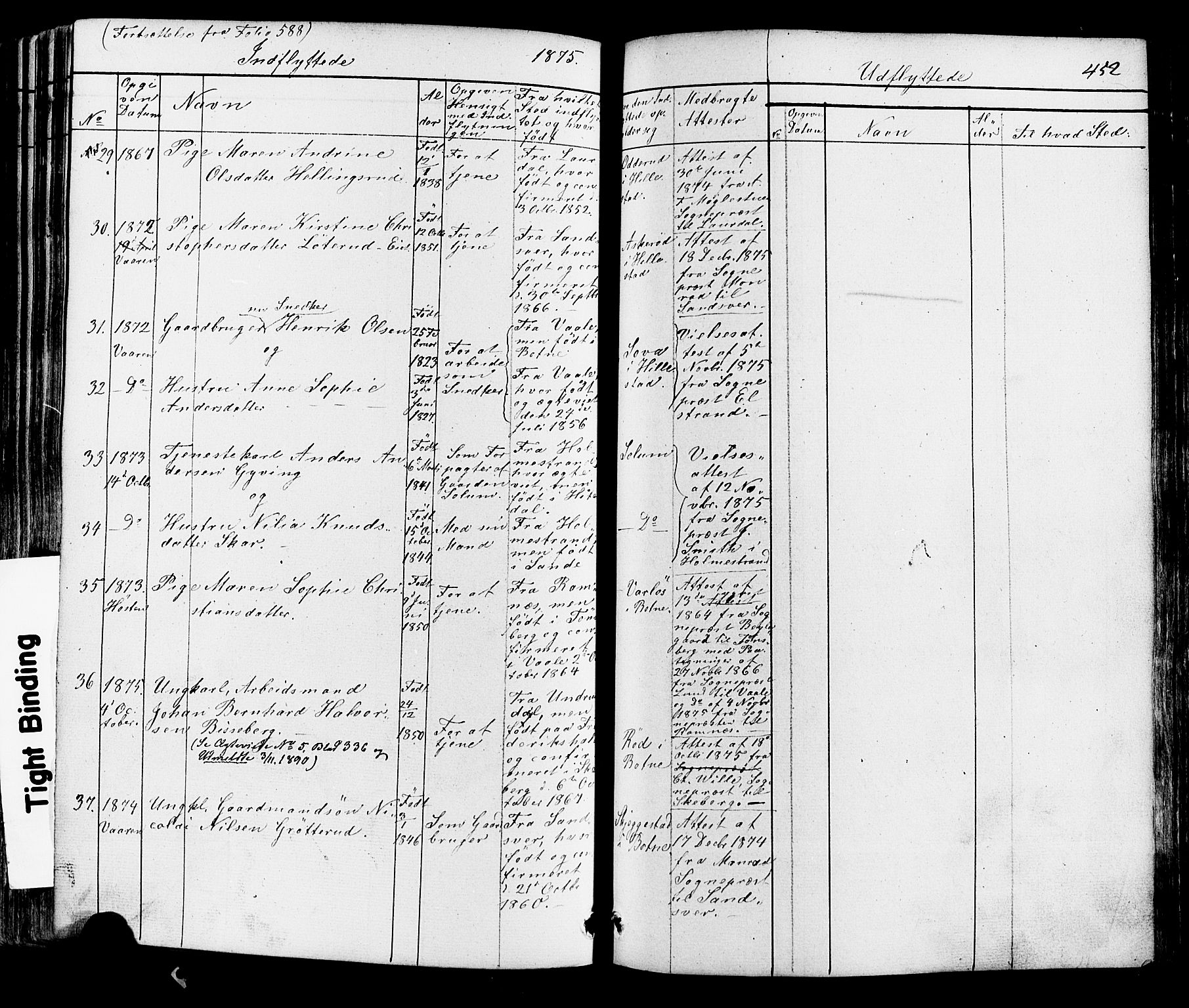 Botne kirkebøker, SAKO/A-340/F/Fa/L0006: Parish register (official) no. I 6, 1836-1877, p. 452
