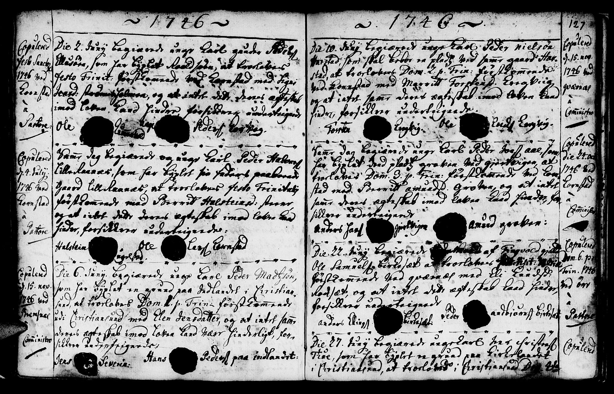 Ministerialprotokoller, klokkerbøker og fødselsregistre - Møre og Romsdal, SAT/A-1454/568/L0792: Parish register (official) no. 568A01, 1737-1749, p. 126-127
