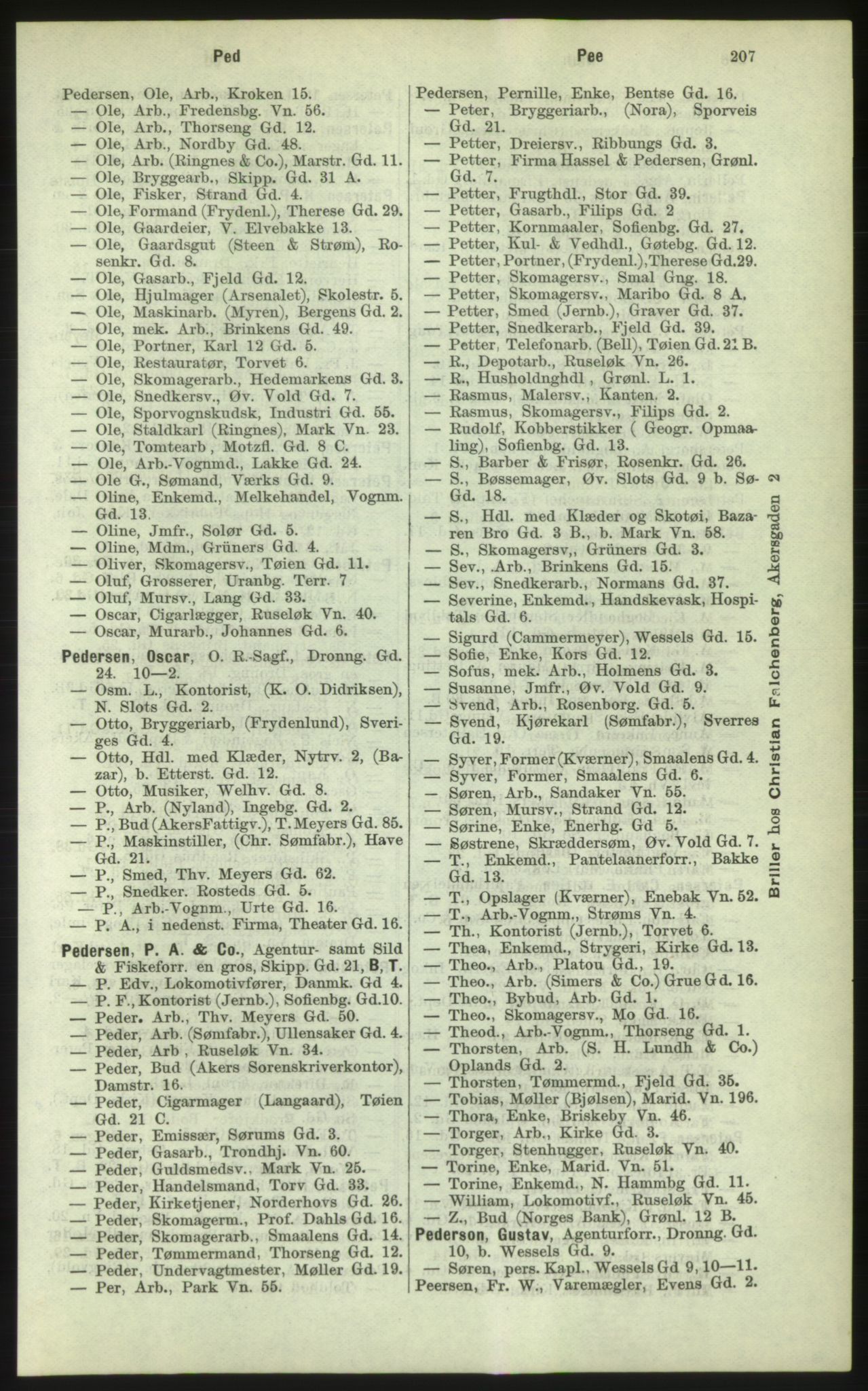 Kristiania/Oslo adressebok, PUBL/-, 1884, p. 207