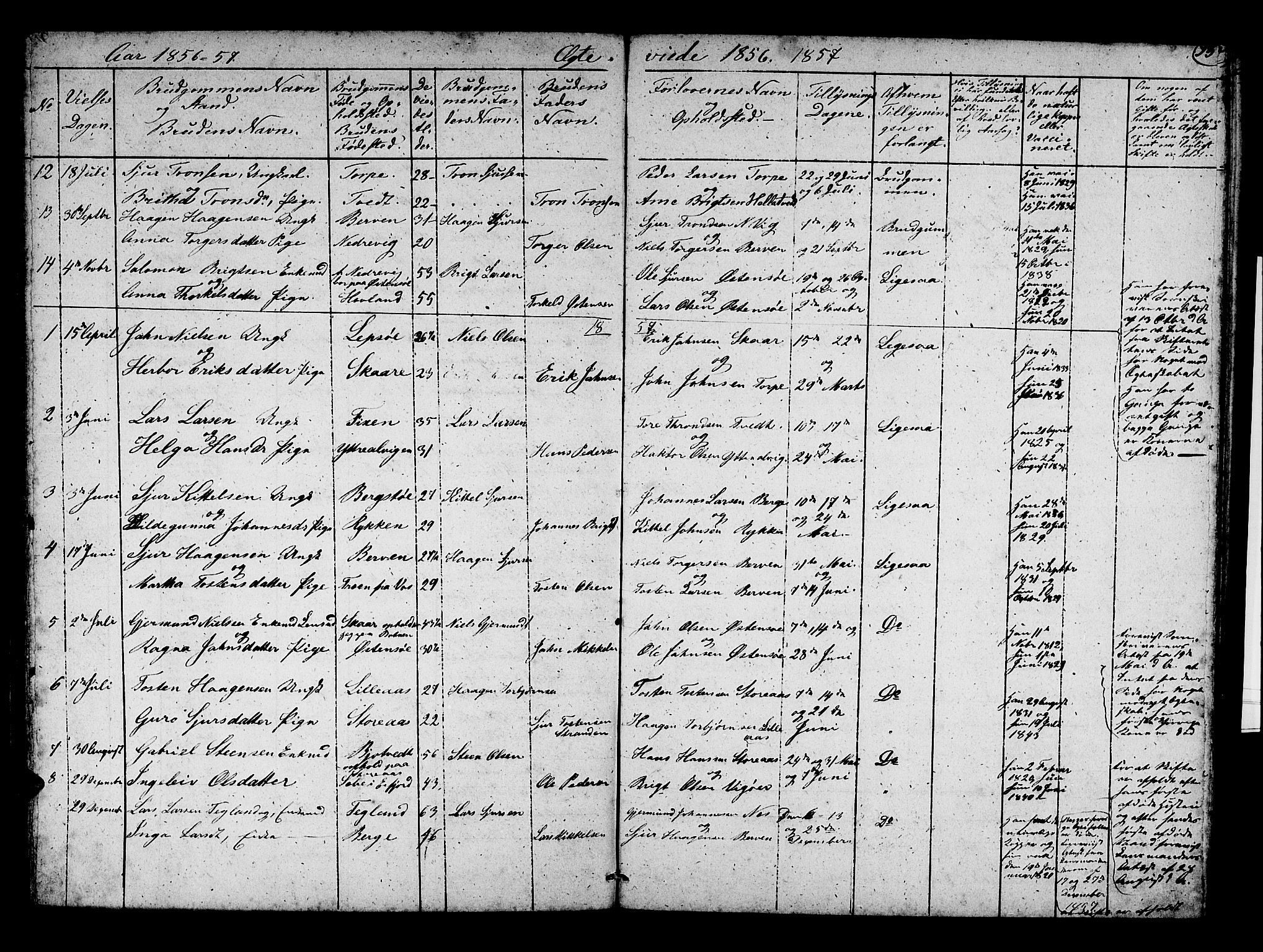 Kvam sokneprestembete, AV/SAB-A-76201/H/Hab: Parish register (copy) no. C 1, 1852-1862, p. 93