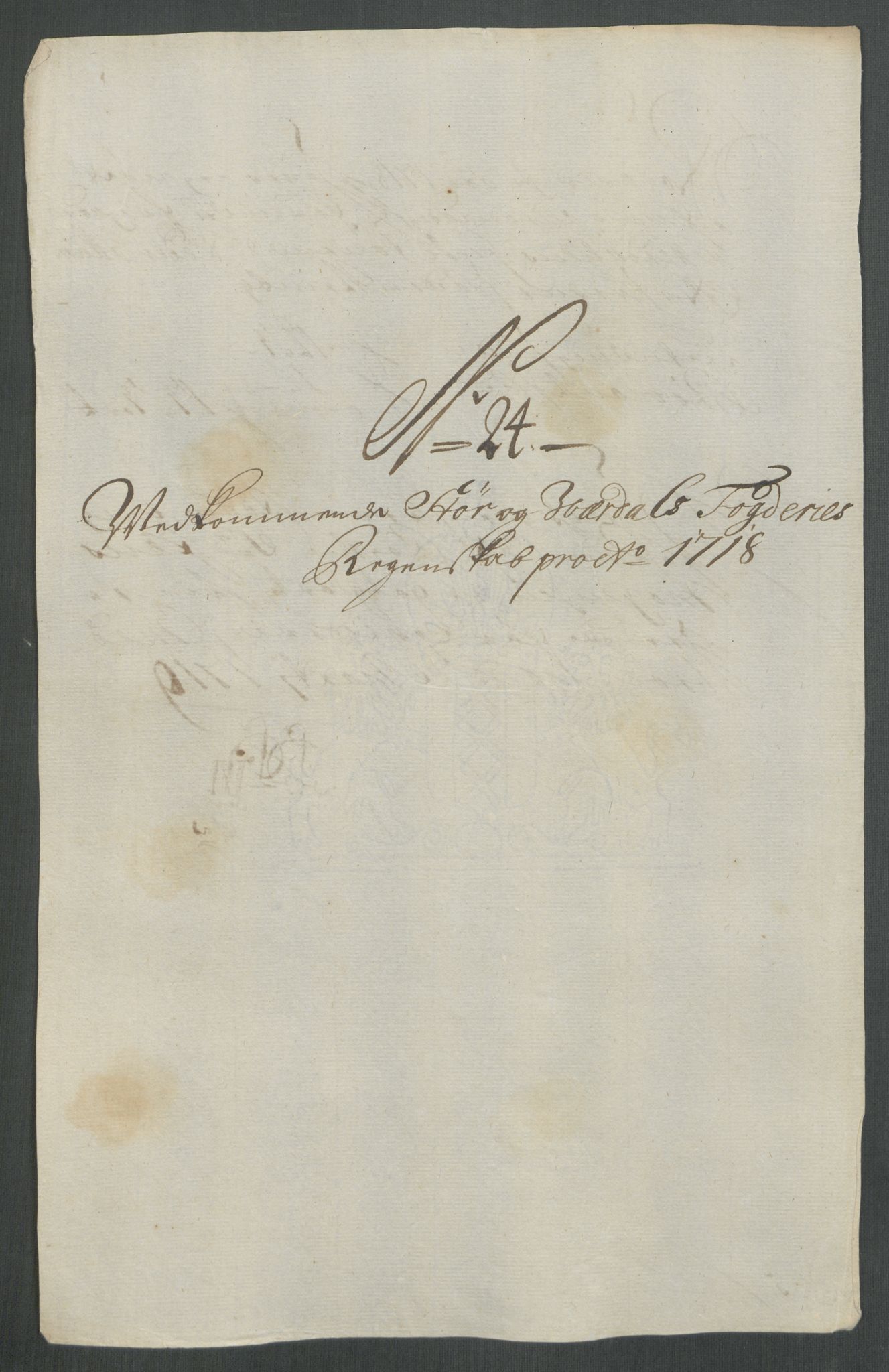 Rentekammeret inntil 1814, Reviderte regnskaper, Fogderegnskap, AV/RA-EA-4092/R62/L4208: Fogderegnskap Stjørdal og Verdal, 1718, p. 243