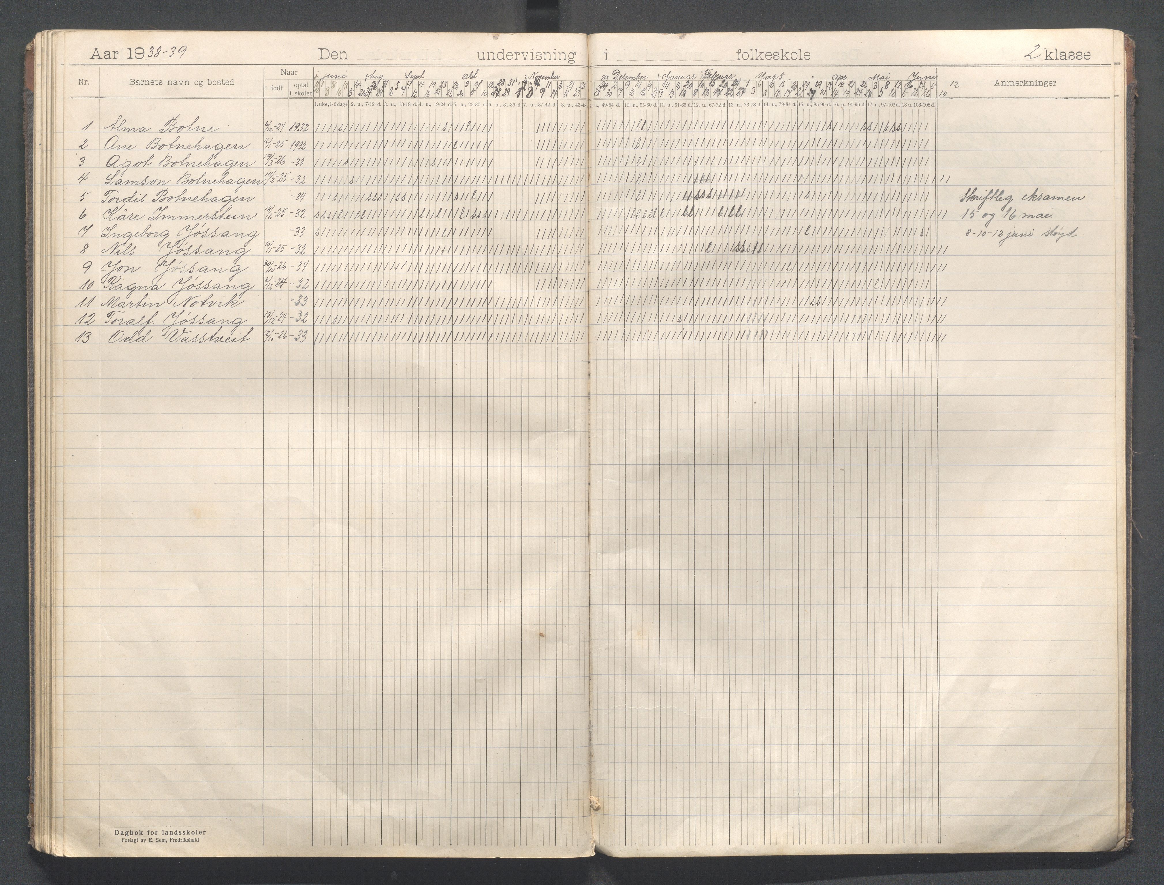 Strand kommune - Jøssang skole, IKAR/A-1274/G/Ga/L0001: Dagbok, 1916-1946, p. 41