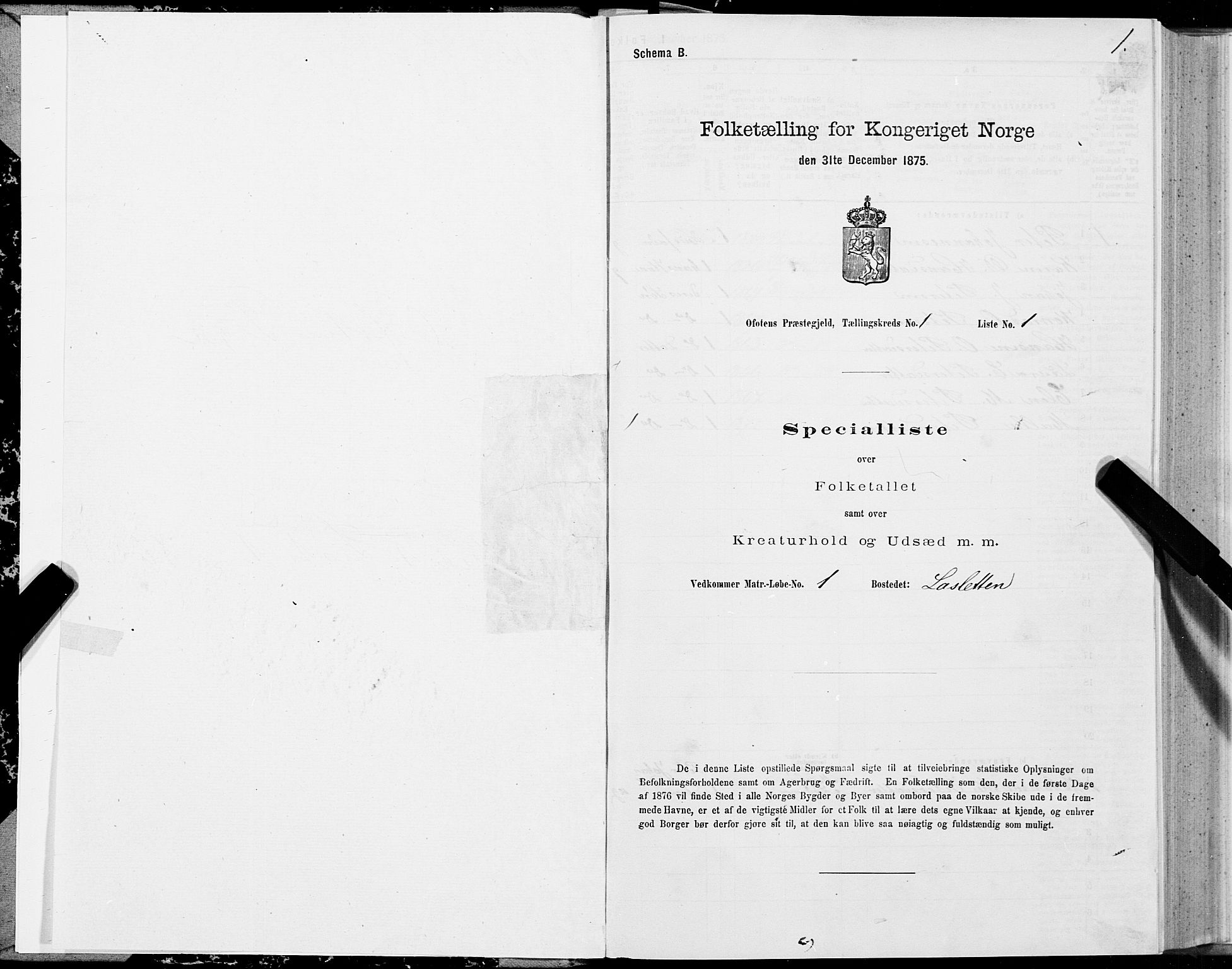 SAT, 1875 census for 1853P Ofoten, 1875, p. 1001