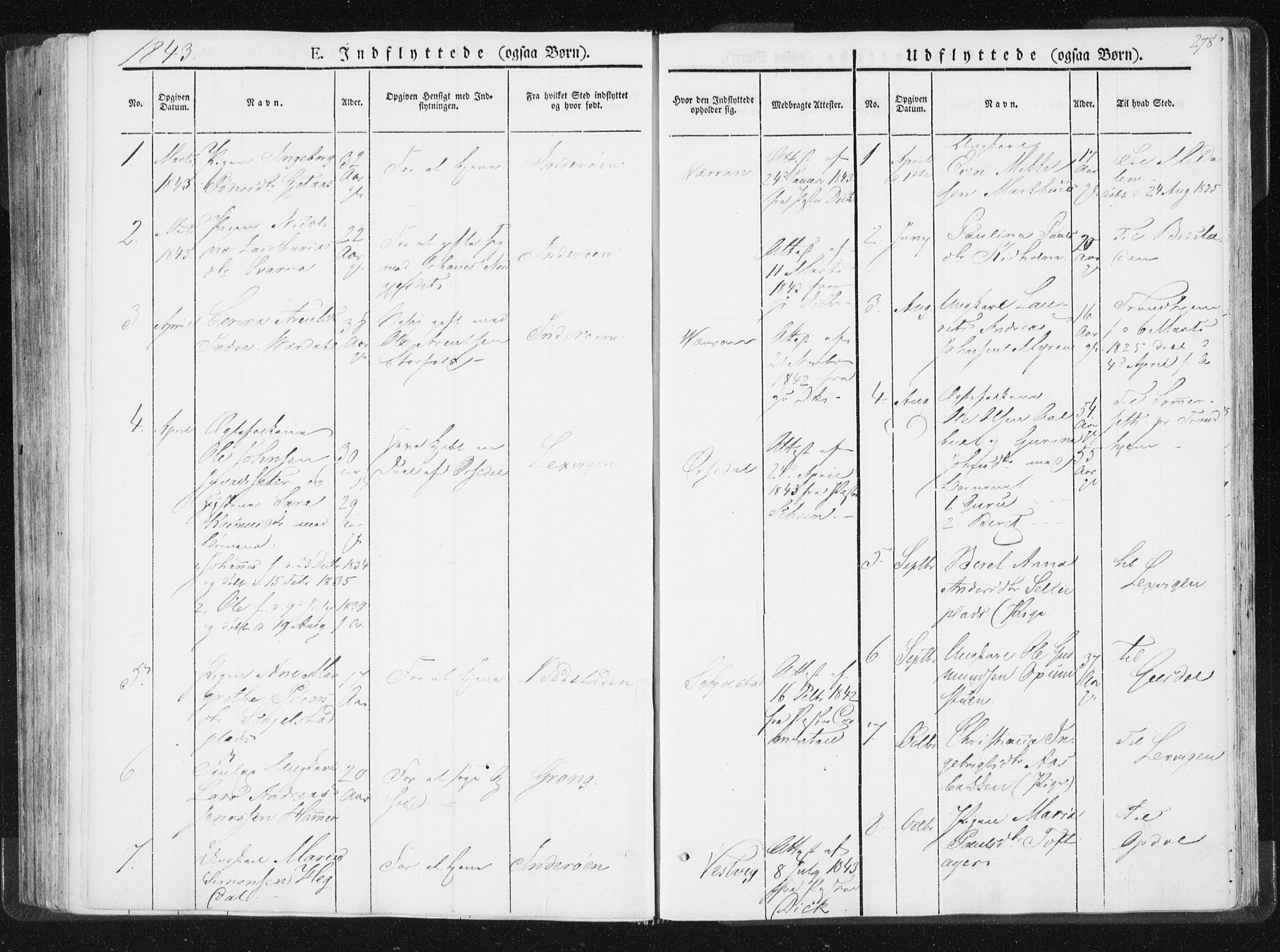 Ministerialprotokoller, klokkerbøker og fødselsregistre - Nord-Trøndelag, SAT/A-1458/744/L0418: Parish register (official) no. 744A02, 1843-1866, p. 278