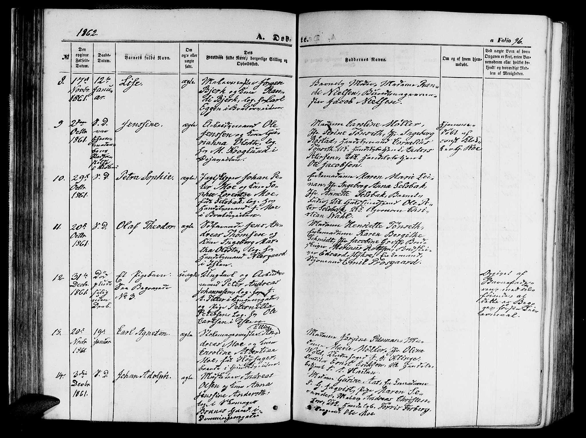 Ministerialprotokoller, klokkerbøker og fødselsregistre - Sør-Trøndelag, SAT/A-1456/602/L0139: Parish register (copy) no. 602C07, 1859-1864, p. 96