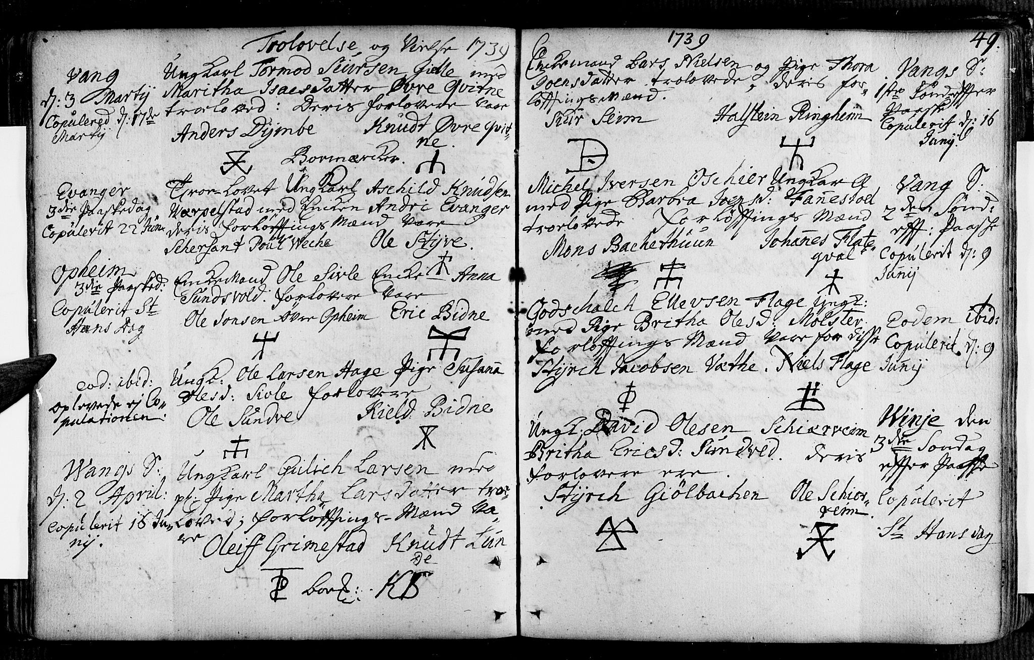 Voss sokneprestembete, SAB/A-79001/H/Haa: Parish register (official) no. A 7, 1731-1773, p. 49