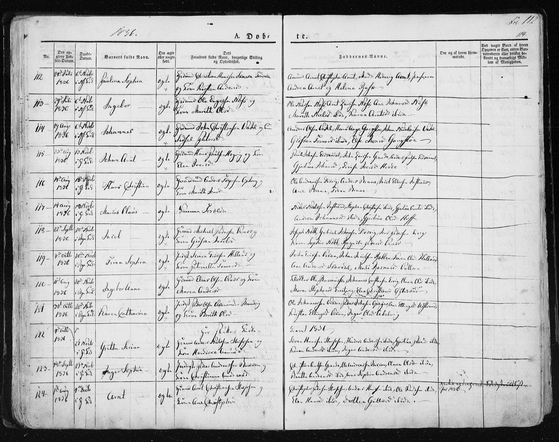 Ministerialprotokoller, klokkerbøker og fødselsregistre - Sør-Trøndelag, SAT/A-1456/659/L0735: Parish register (official) no. 659A05, 1826-1841, p. 112