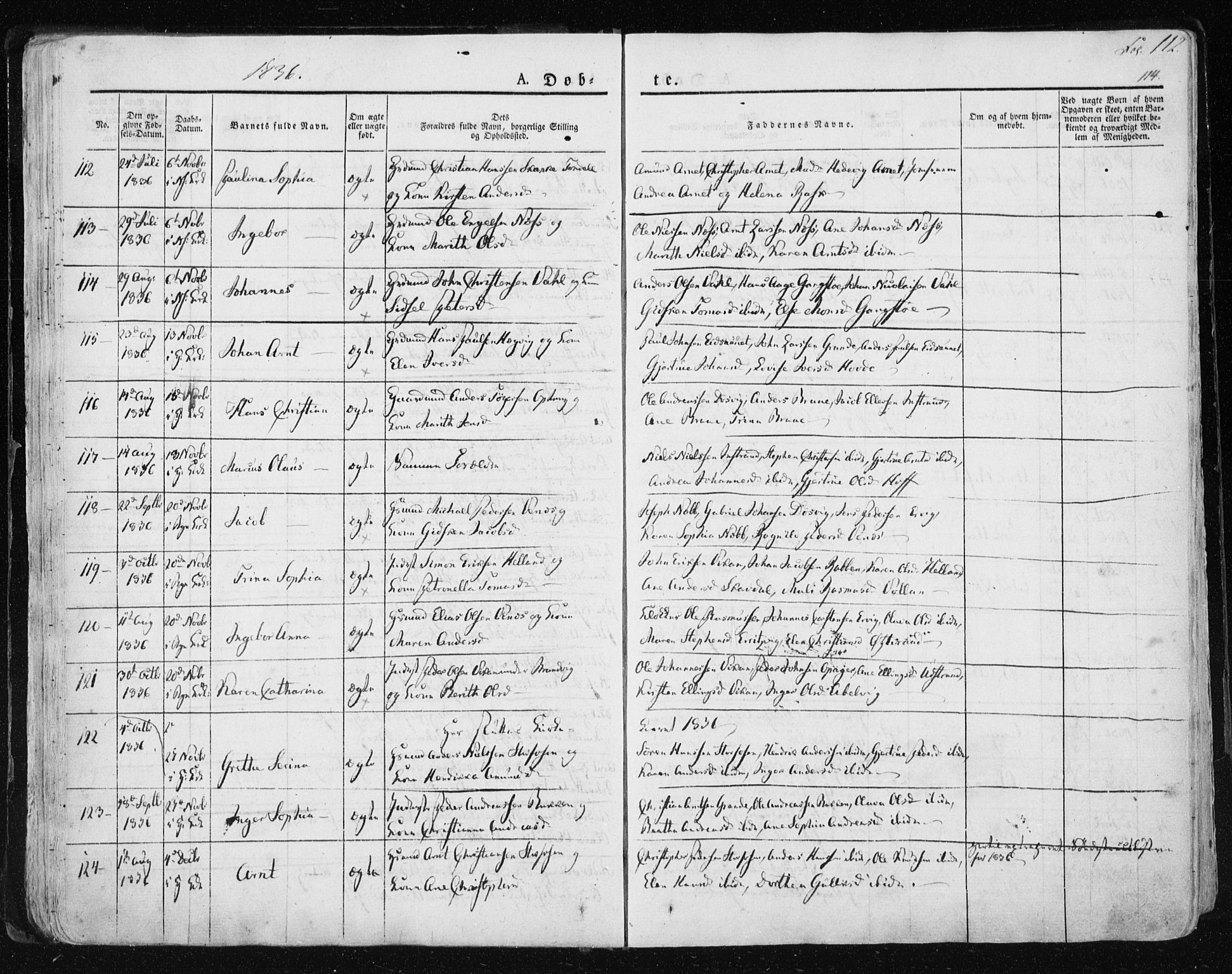 Ministerialprotokoller, klokkerbøker og fødselsregistre - Sør-Trøndelag, AV/SAT-A-1456/659/L0735: Parish register (official) no. 659A05, 1826-1841, p. 112