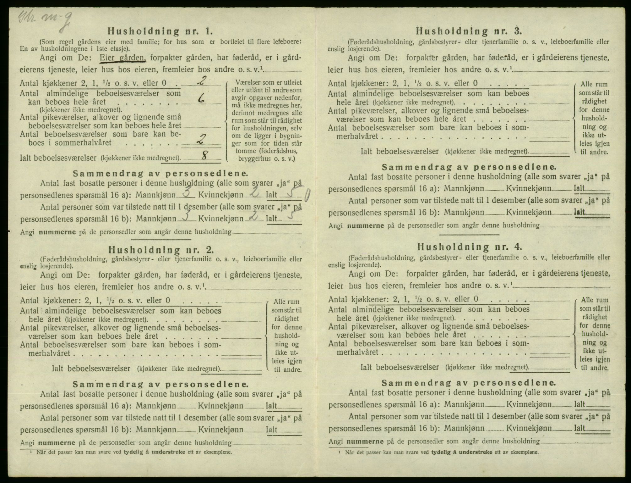 SAB, 1920 census for Fjelberg, 1920, p. 552