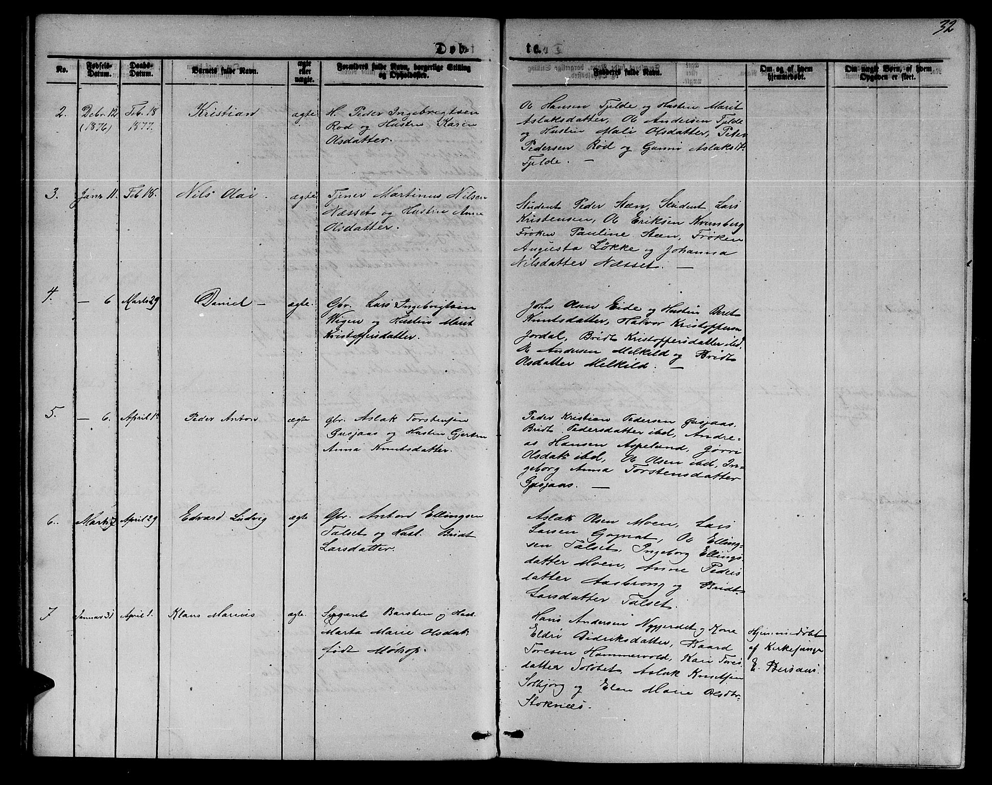 Ministerialprotokoller, klokkerbøker og fødselsregistre - Møre og Romsdal, SAT/A-1454/551/L0630: Parish register (copy) no. 551C02, 1867-1885, p. 32