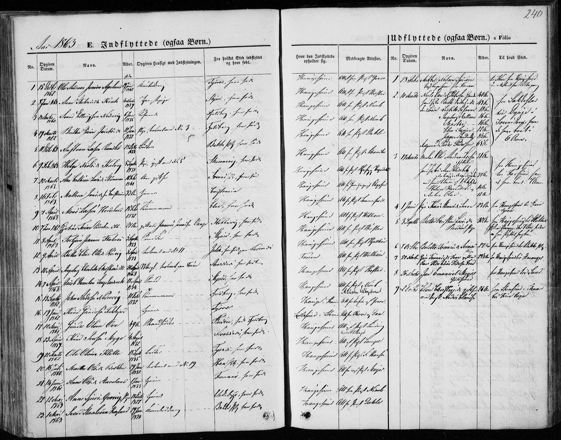 Torvastad sokneprestkontor, AV/SAST-A -101857/H/Ha/Haa/L0011: Parish register (official) no. A 11, 1857-1866, p. 240