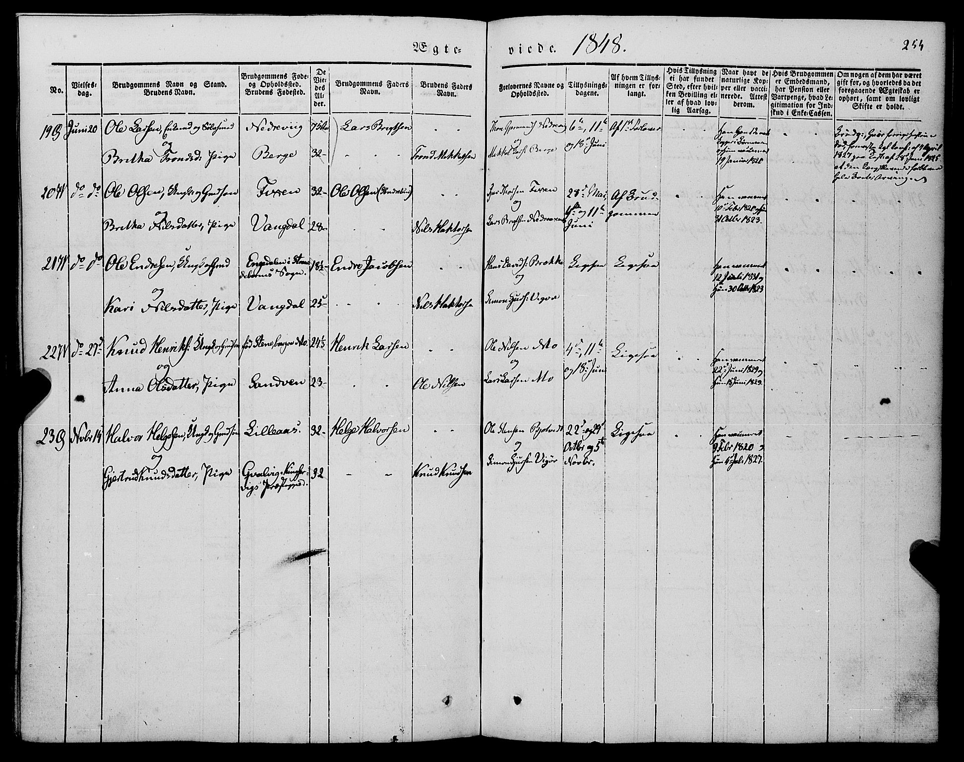 Kvam sokneprestembete, AV/SAB-A-76201/H/Haa: Parish register (official) no. A 8, 1844-1863, p. 254