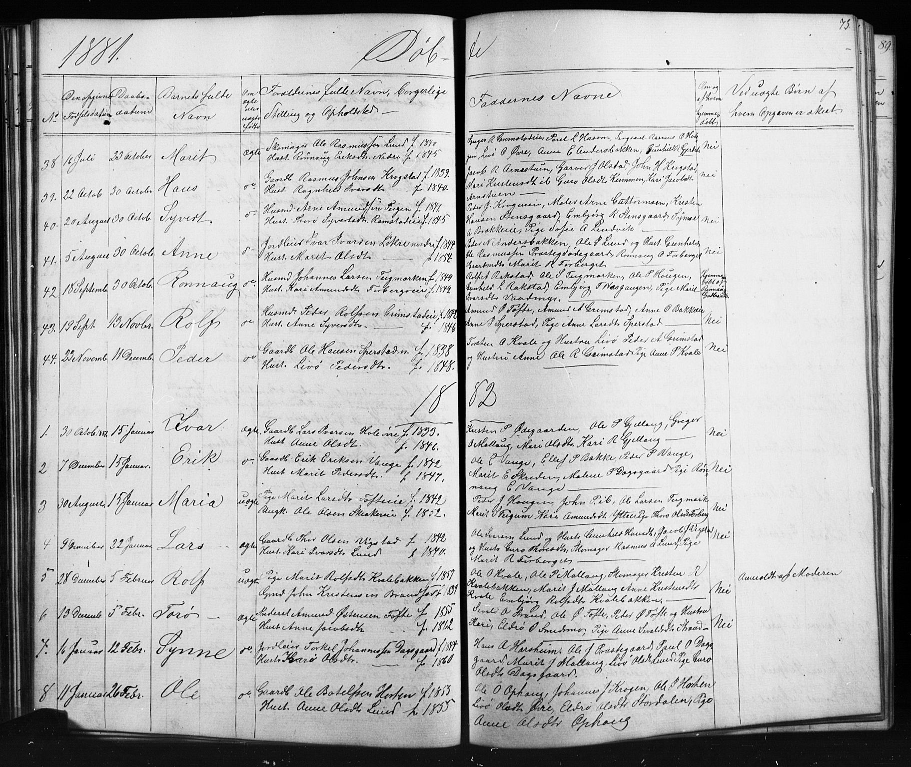 Skjåk prestekontor, AV/SAH-PREST-072/H/Ha/Hab/L0001: Parish register (copy) no. 1, 1865-1893, p. 73