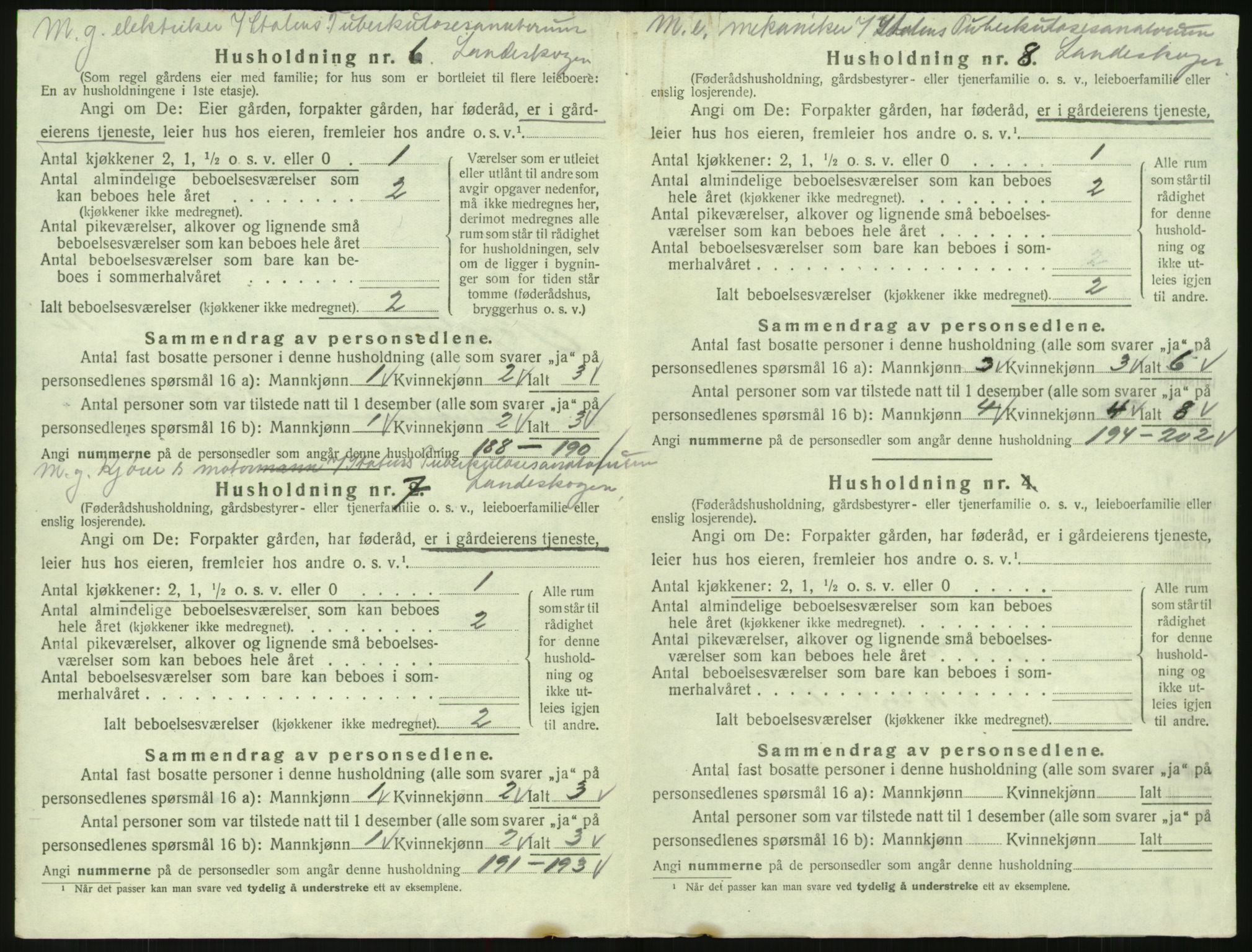 SAK, 1920 census for Bygland, 1920, p. 712