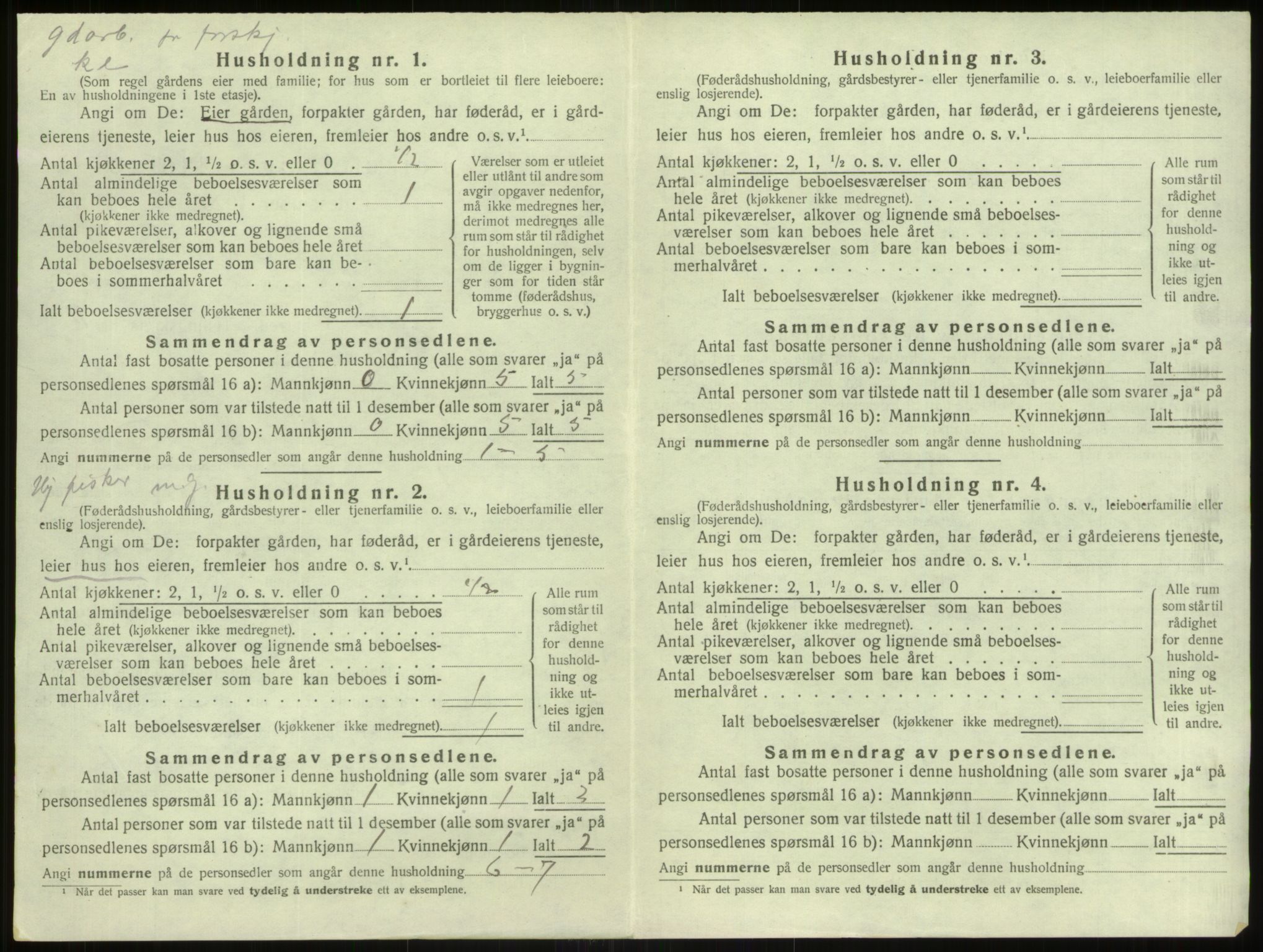 SAB, 1920 census for Herdla, 1920, p. 1089