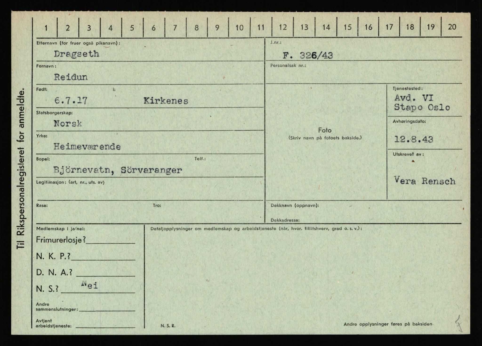 Statspolitiet - Hovedkontoret / Osloavdelingen, AV/RA-S-1329/C/Ca/L0003: Brechan - Eichinger	, 1943-1945, p. 4167