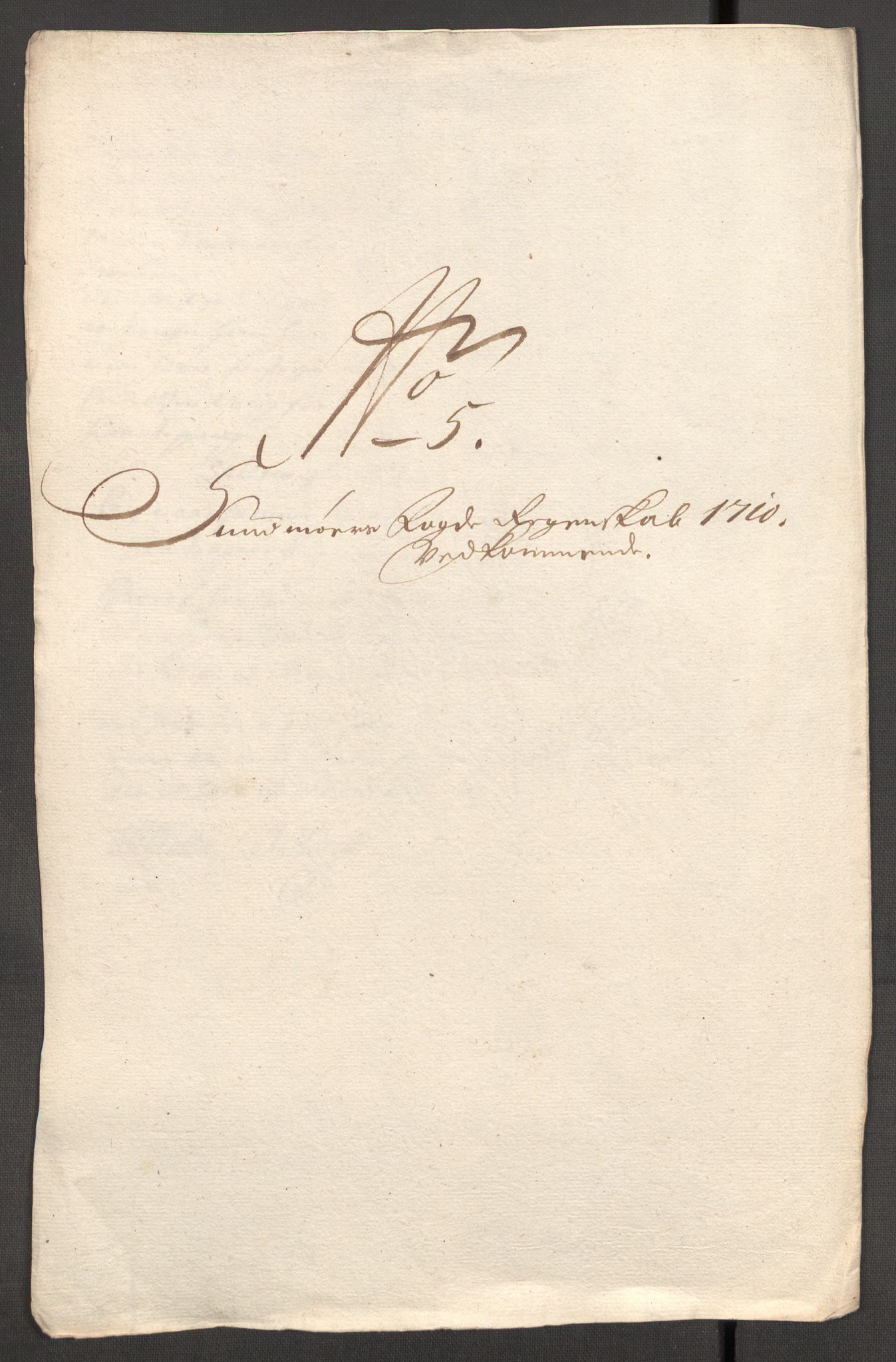 Rentekammeret inntil 1814, Reviderte regnskaper, Fogderegnskap, AV/RA-EA-4092/R54/L3563: Fogderegnskap Sunnmøre, 1710, p. 123