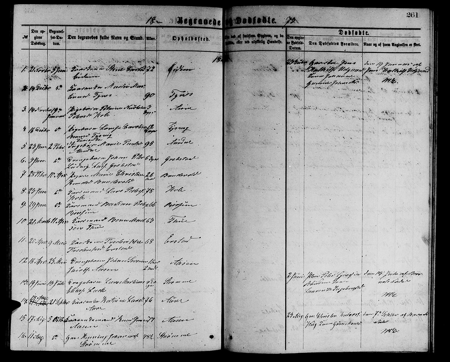 Ministerialprotokoller, klokkerbøker og fødselsregistre - Møre og Romsdal, AV/SAT-A-1454/523/L0338: Parish register (copy) no. 523C01, 1865-1877, p. 261