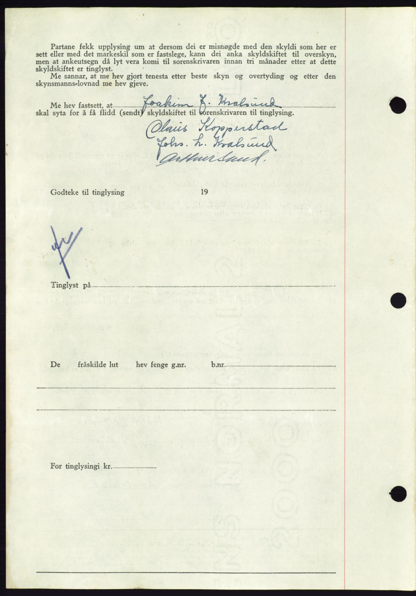 Søre Sunnmøre sorenskriveri, AV/SAT-A-4122/1/2/2C/L0082: Mortgage book no. 8A, 1948-1948, Diary no: : 787/1948