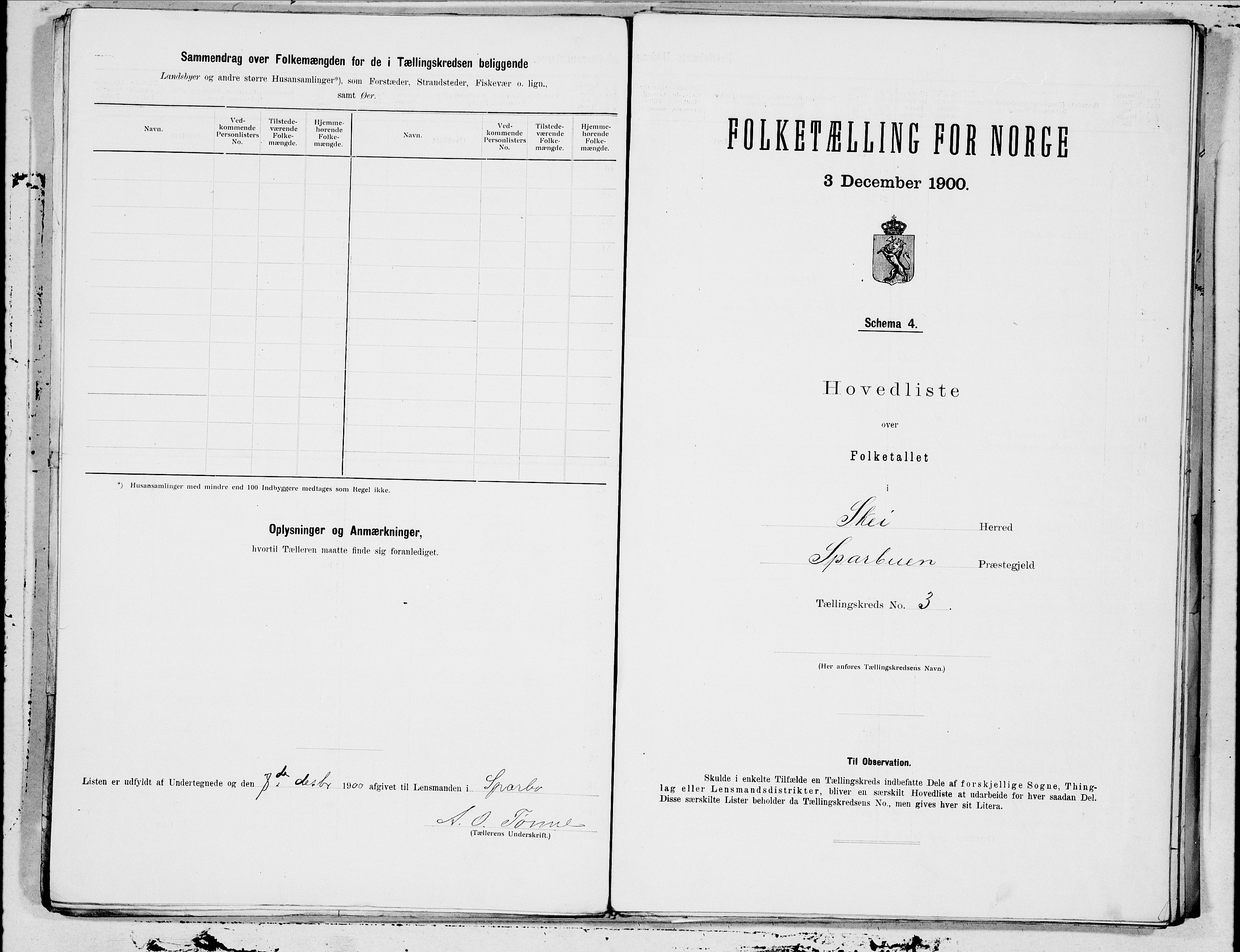 SAT, 1900 census for Skei, 1900, p. 6