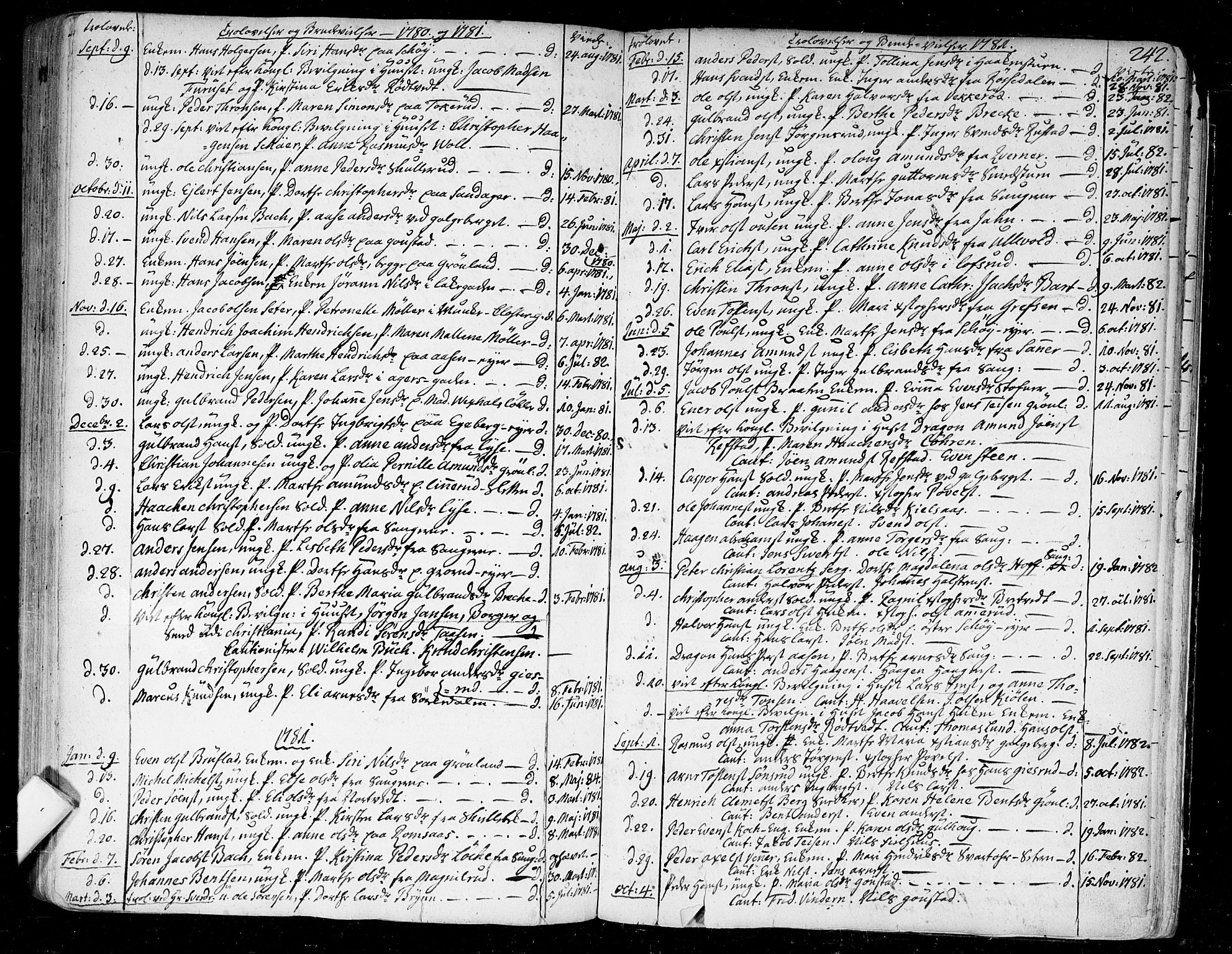 Aker prestekontor kirkebøker, SAO/A-10861/F/L0009: Parish register (official) no. 9, 1765-1785, p. 242