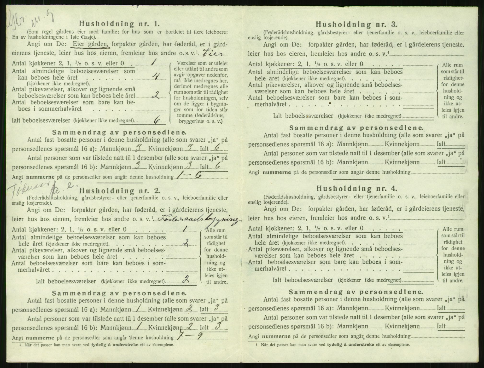 SAT, 1920 census for Borgund, 1920, p. 2375