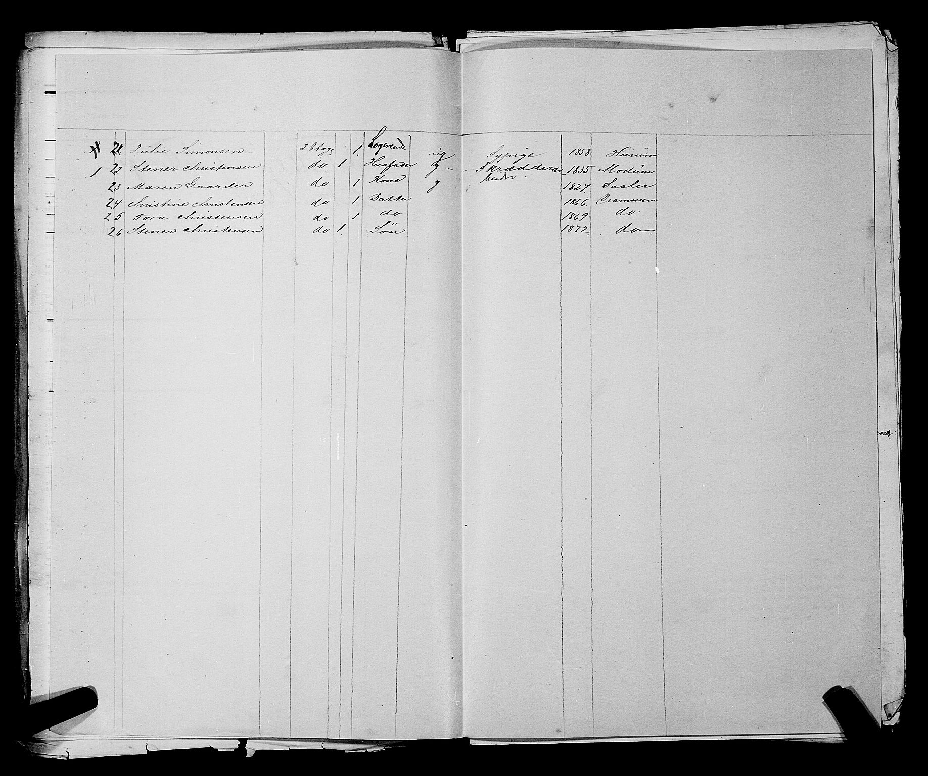 SAKO, 1875 census for 0602 Drammen, 1875, p. 965