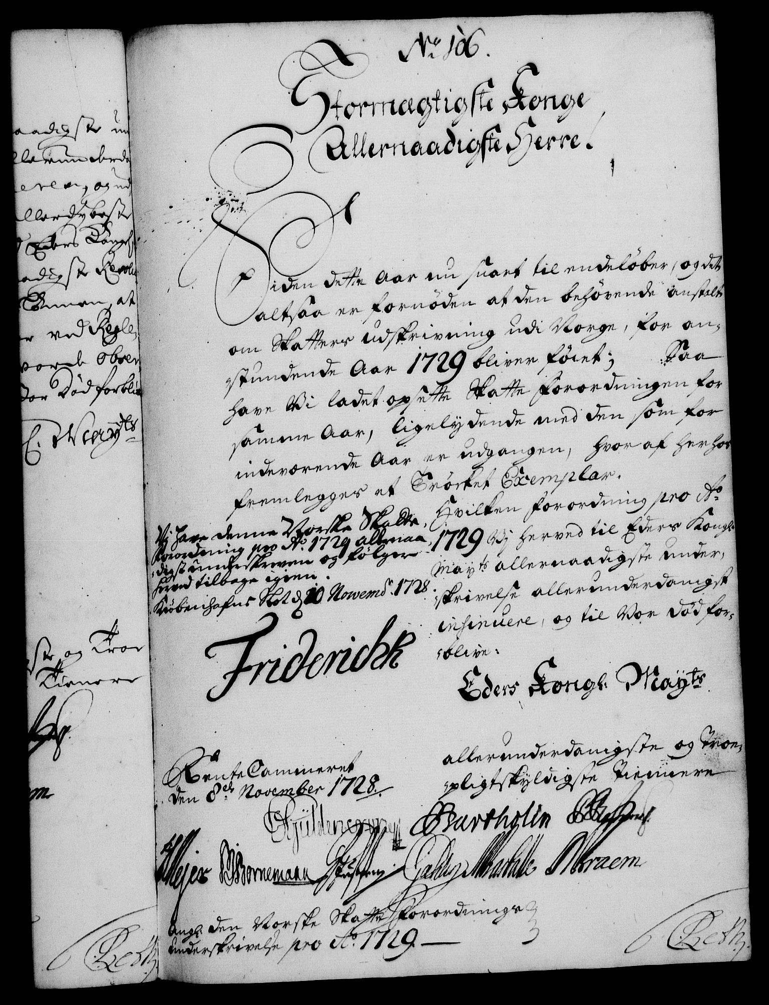 Rentekammeret, Kammerkanselliet, RA/EA-3111/G/Gf/Gfa/L0011: Norsk relasjons- og resolusjonsprotokoll (merket RK 52.11), 1728, p. 735