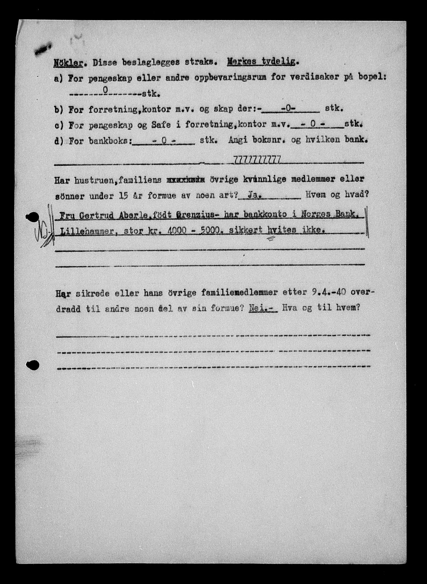 Justisdepartementet, Tilbakeføringskontoret for inndratte formuer, AV/RA-S-1564/H/Hc/Hcd/L0989: --, 1945-1947, p. 114