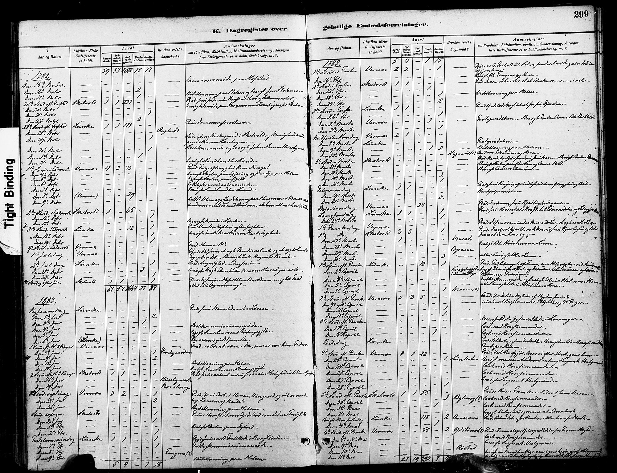 Ministerialprotokoller, klokkerbøker og fødselsregistre - Nord-Trøndelag, AV/SAT-A-1458/709/L0077: Parish register (official) no. 709A17, 1880-1895, p. 299