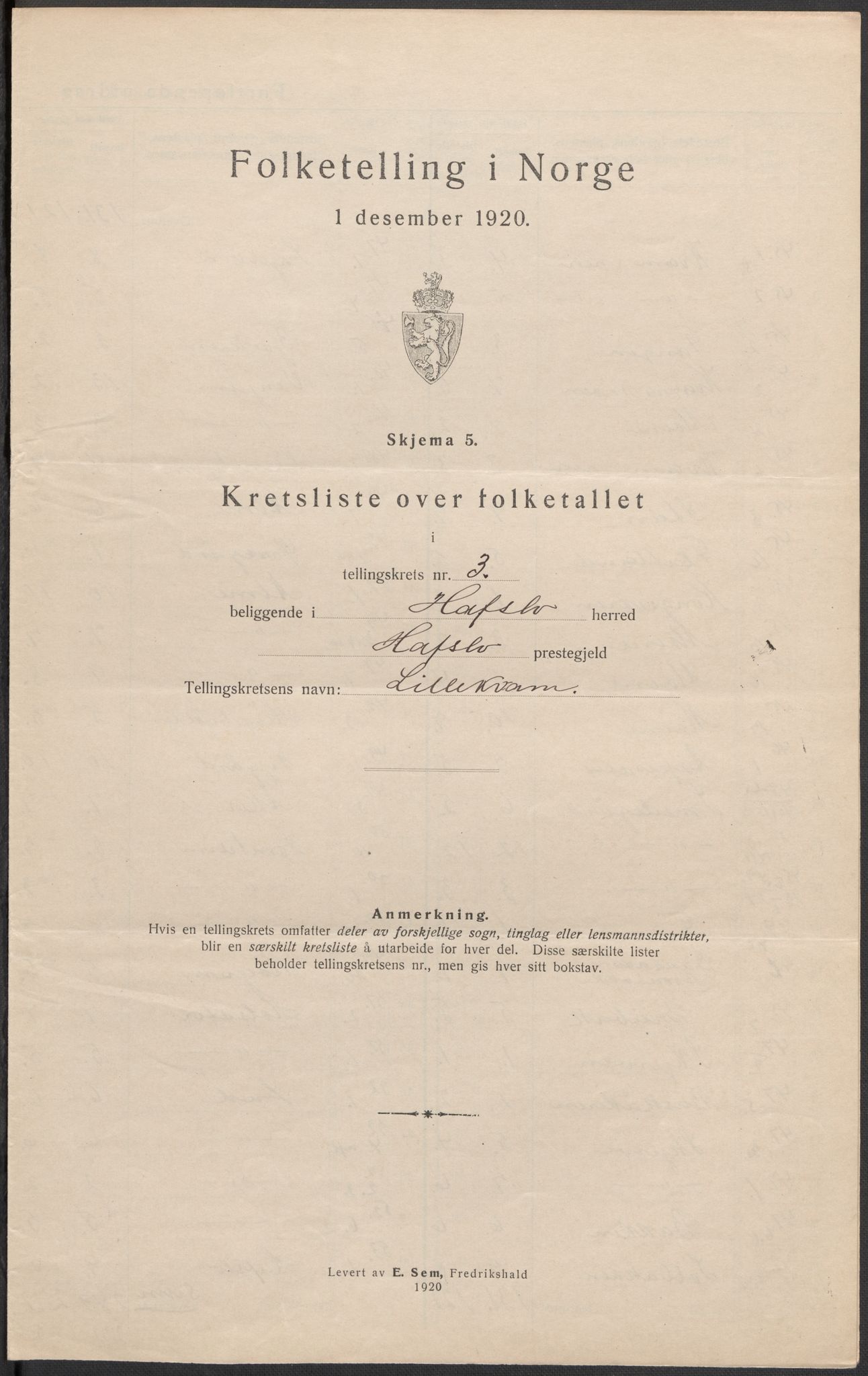 SAB, 1920 census for Hafslo, 1920, p. 11