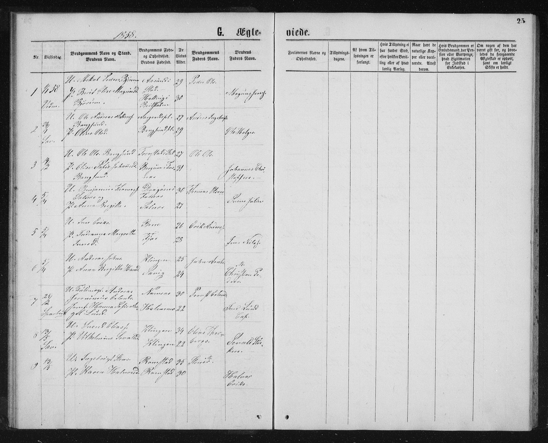 Ministerialprotokoller, klokkerbøker og fødselsregistre - Nord-Trøndelag, SAT/A-1458/768/L0568: Parish register (official) no. 768A03, 1836-1865, p. 25