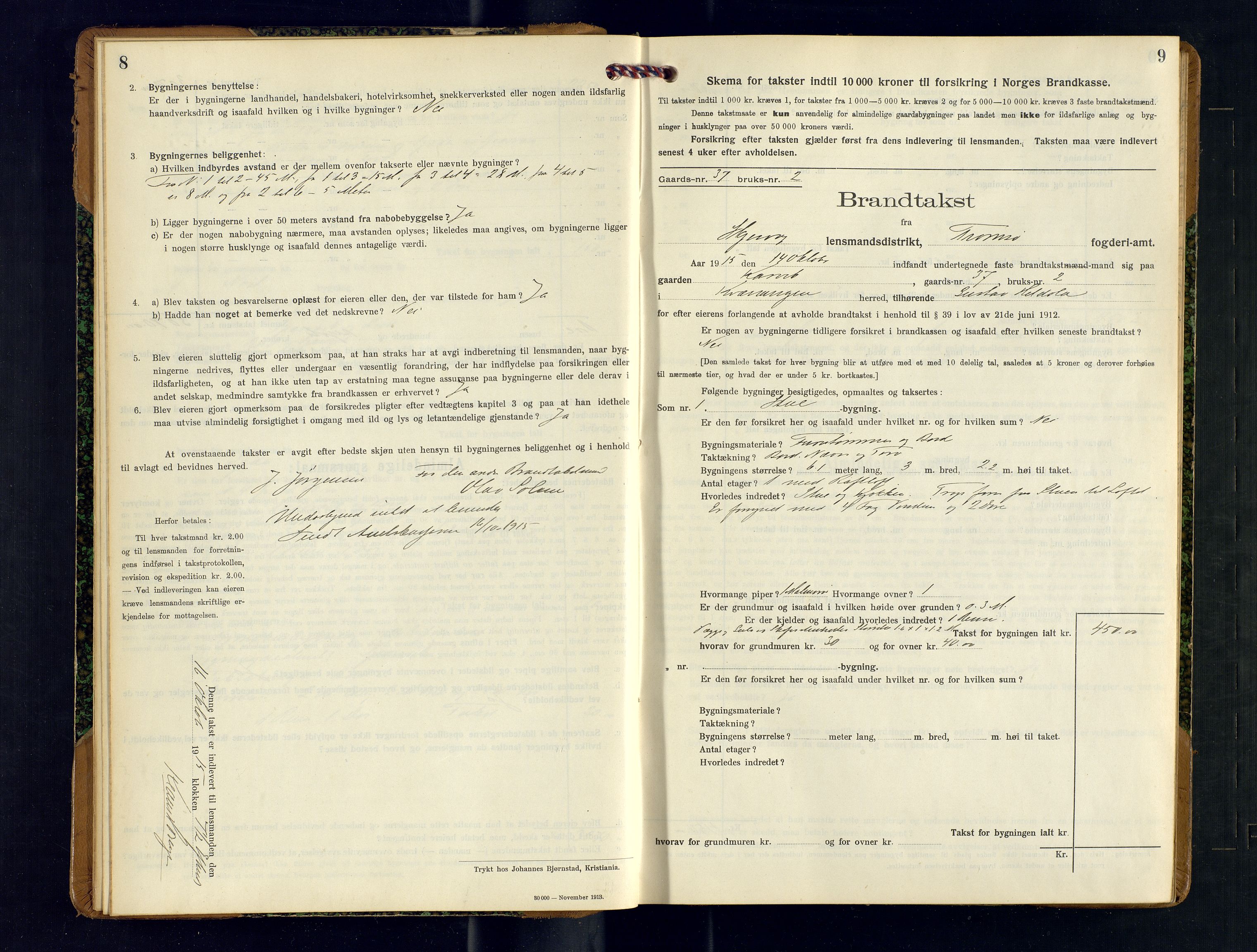 Skjervøy lensmannskontor, AV/SATØ-SATØ-63/F/Fu/Fub/L0250: Branntakstprotokoll (S), 1914-1917, p. 8-9