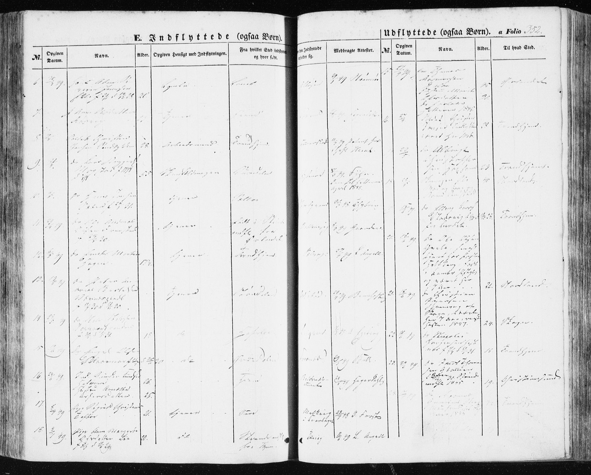 Ministerialprotokoller, klokkerbøker og fødselsregistre - Sør-Trøndelag, SAT/A-1456/634/L0529: Parish register (official) no. 634A05, 1843-1851, p. 352