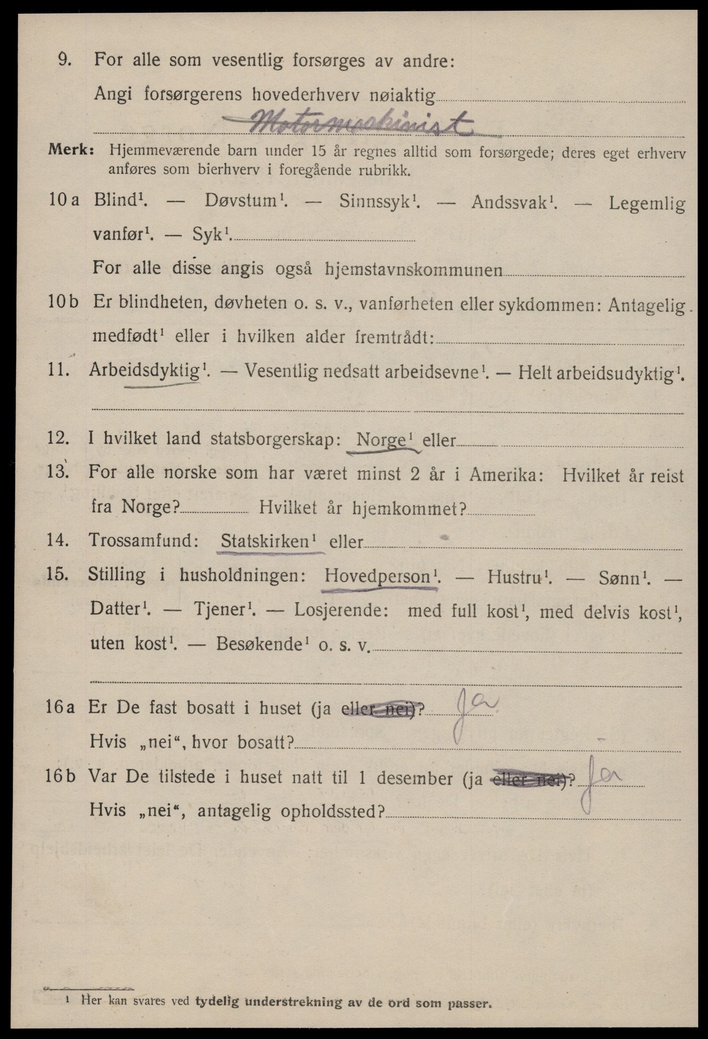 SAT, 1920 census for Kristiansund, 1920, p. 22084