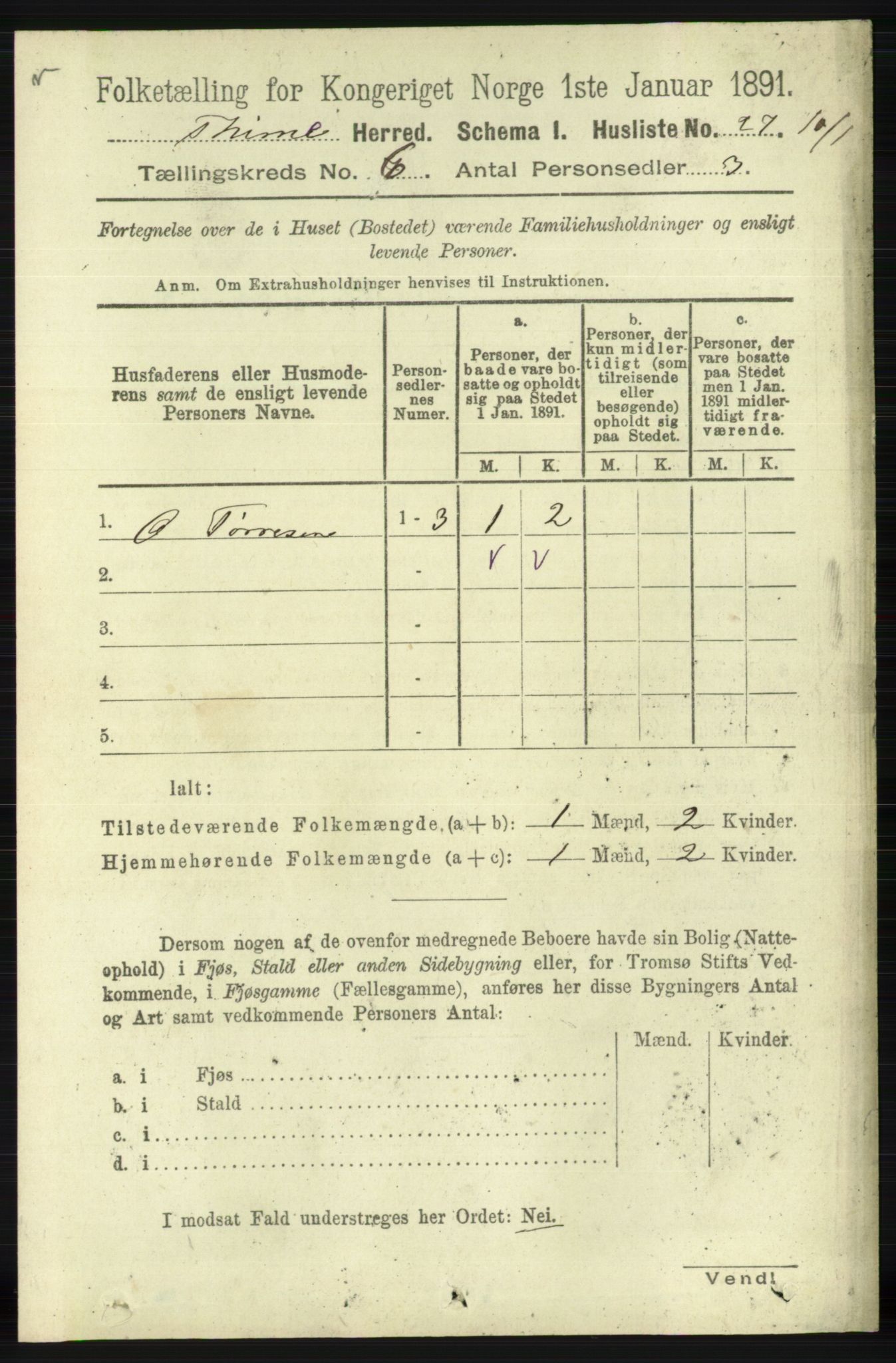 RA, 1891 census for 1121 Time, 1891, p. 2374