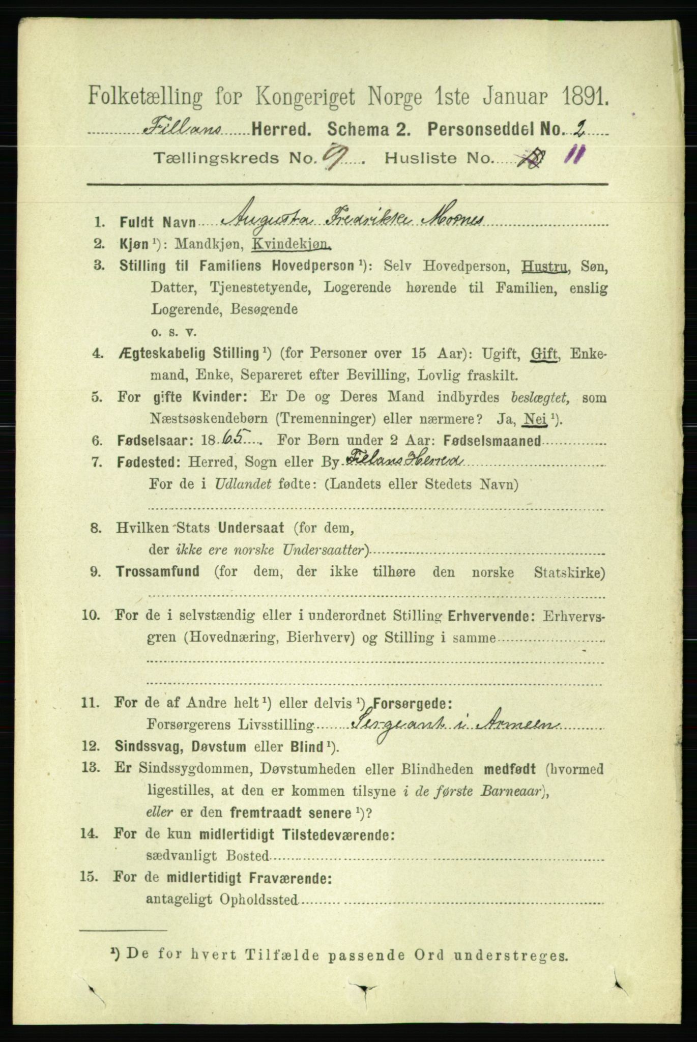 RA, 1891 census for 1616 Fillan, 1891, p. 2082