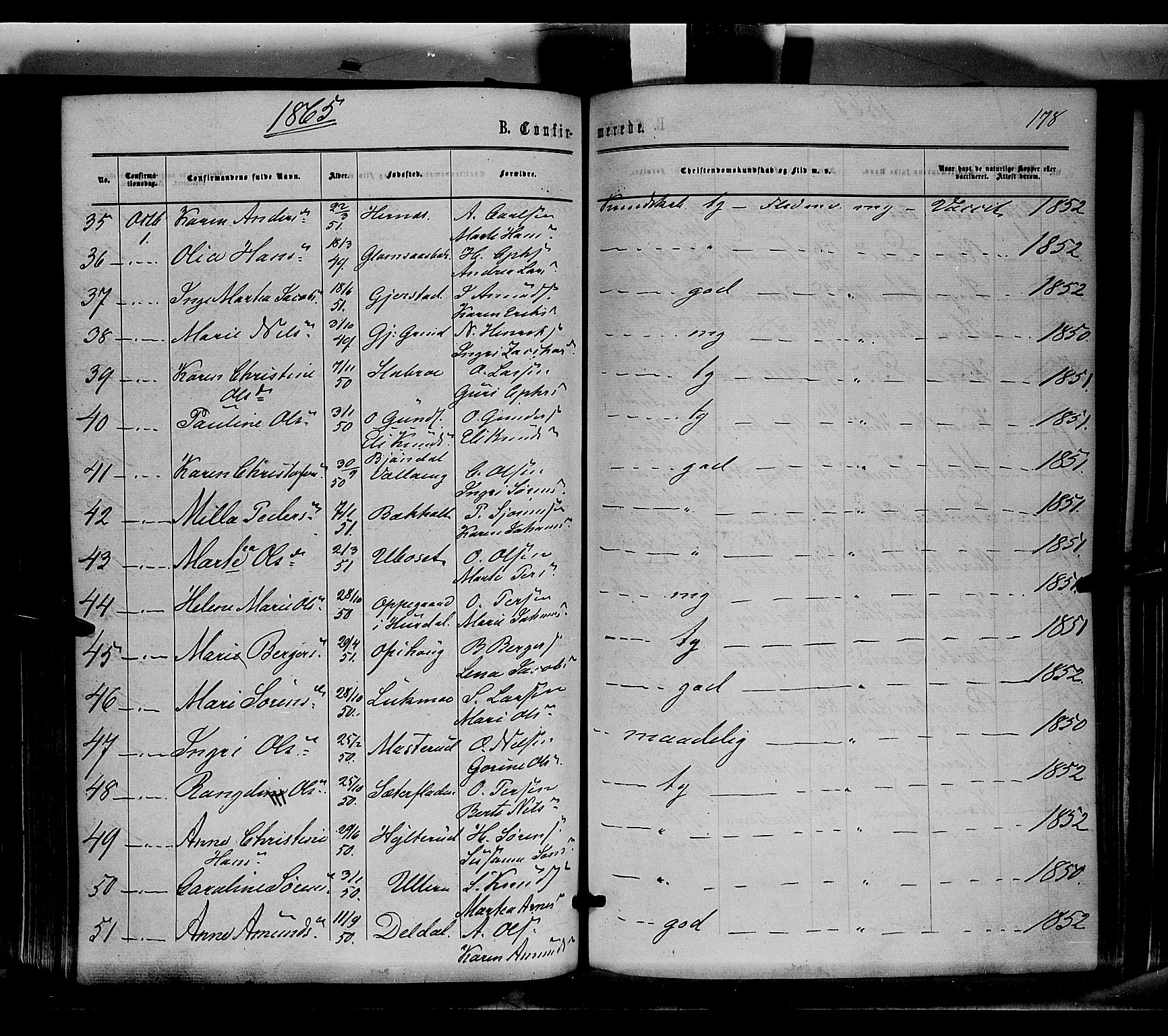 Sør-Odal prestekontor, SAH/PREST-030/H/Ha/Haa/L0003: Parish register (official) no. 3, 1864-1870, p. 178