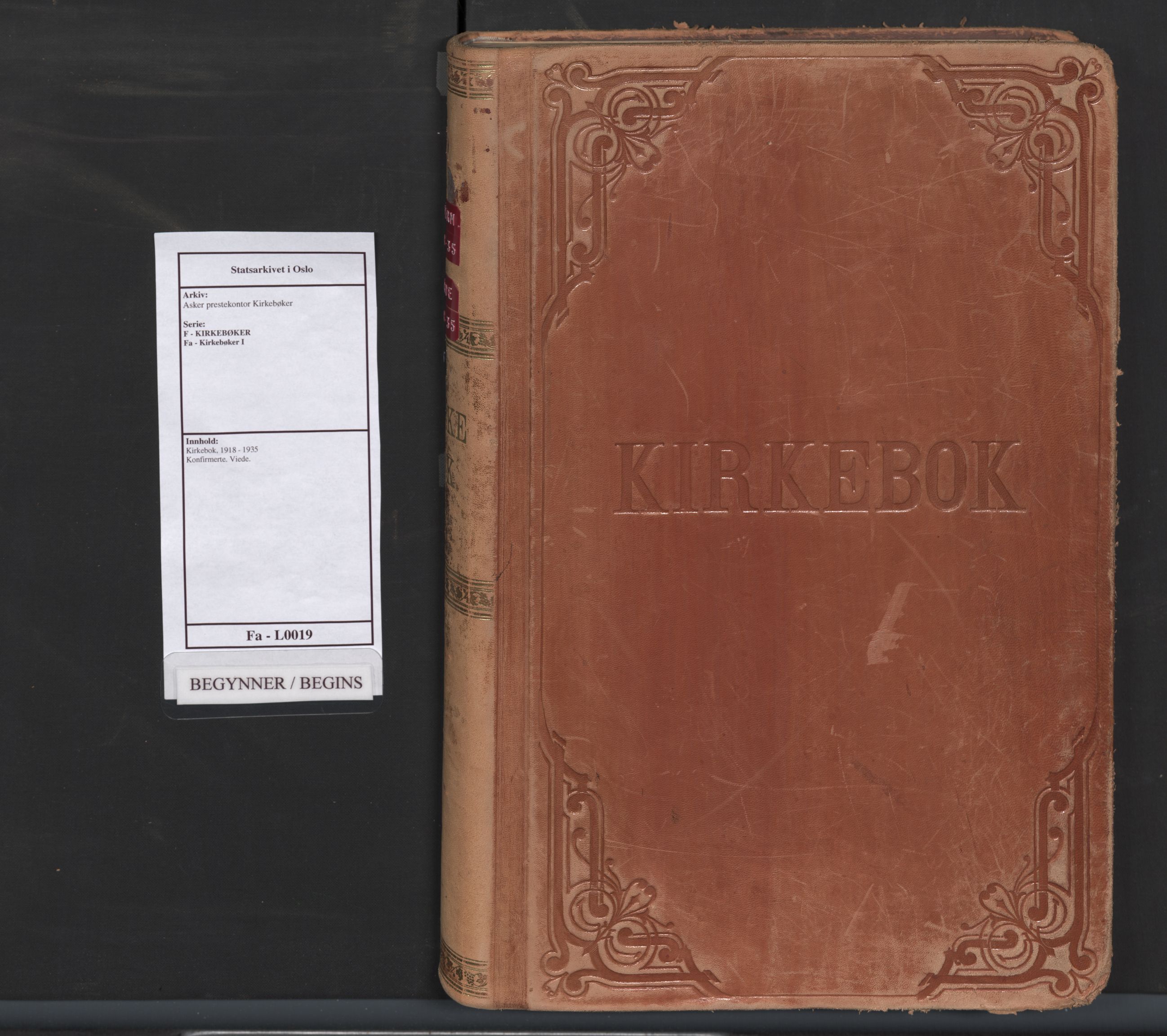 Asker prestekontor Kirkebøker, SAO/A-10256a/F/Fa/L0019: Parish register (official) no. I 19, 1918-1935