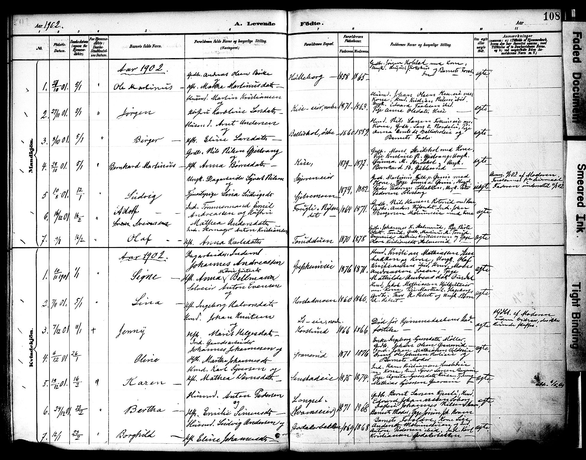 Nes prestekontor, Hedmark, SAH/PREST-020/K/Ka/L0009: Parish register (official) no. 9, 1887-1905, p. 108