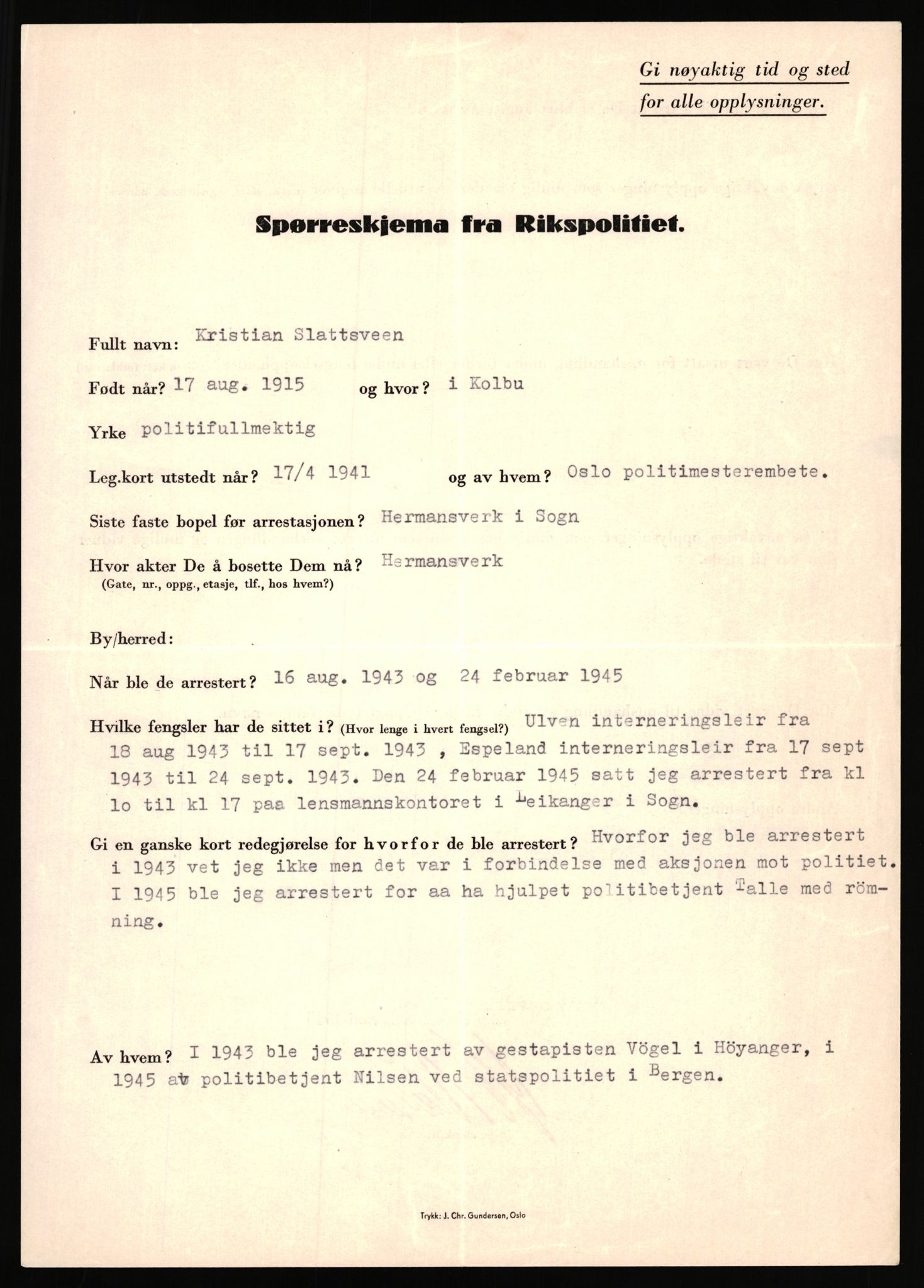 Rikspolitisjefen, AV/RA-S-1560/L/L0015: Scharff, Carlo Max - Stephensen, Gudrun, 1940-1945, p. 668