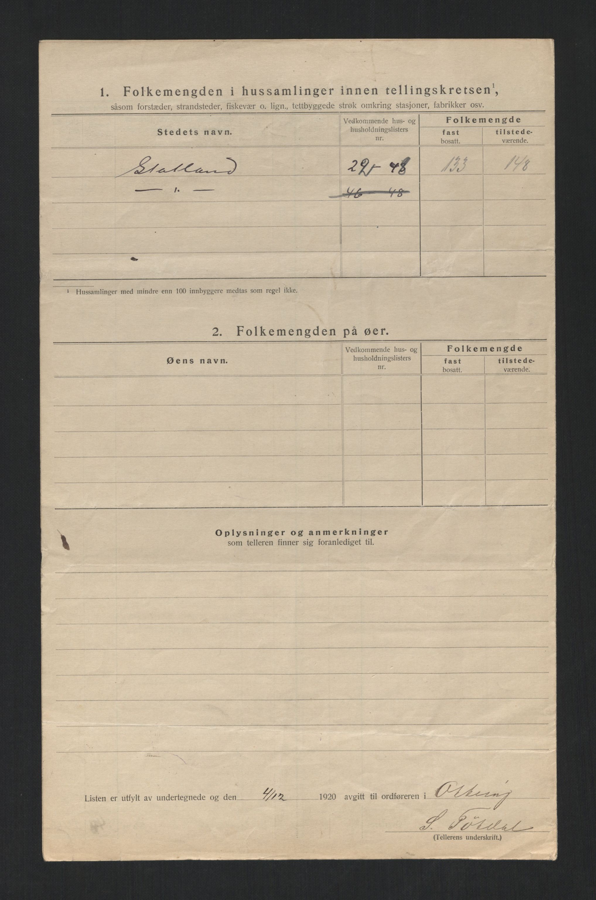 SAT, 1920 census for Otterøy, 1920, p. 11