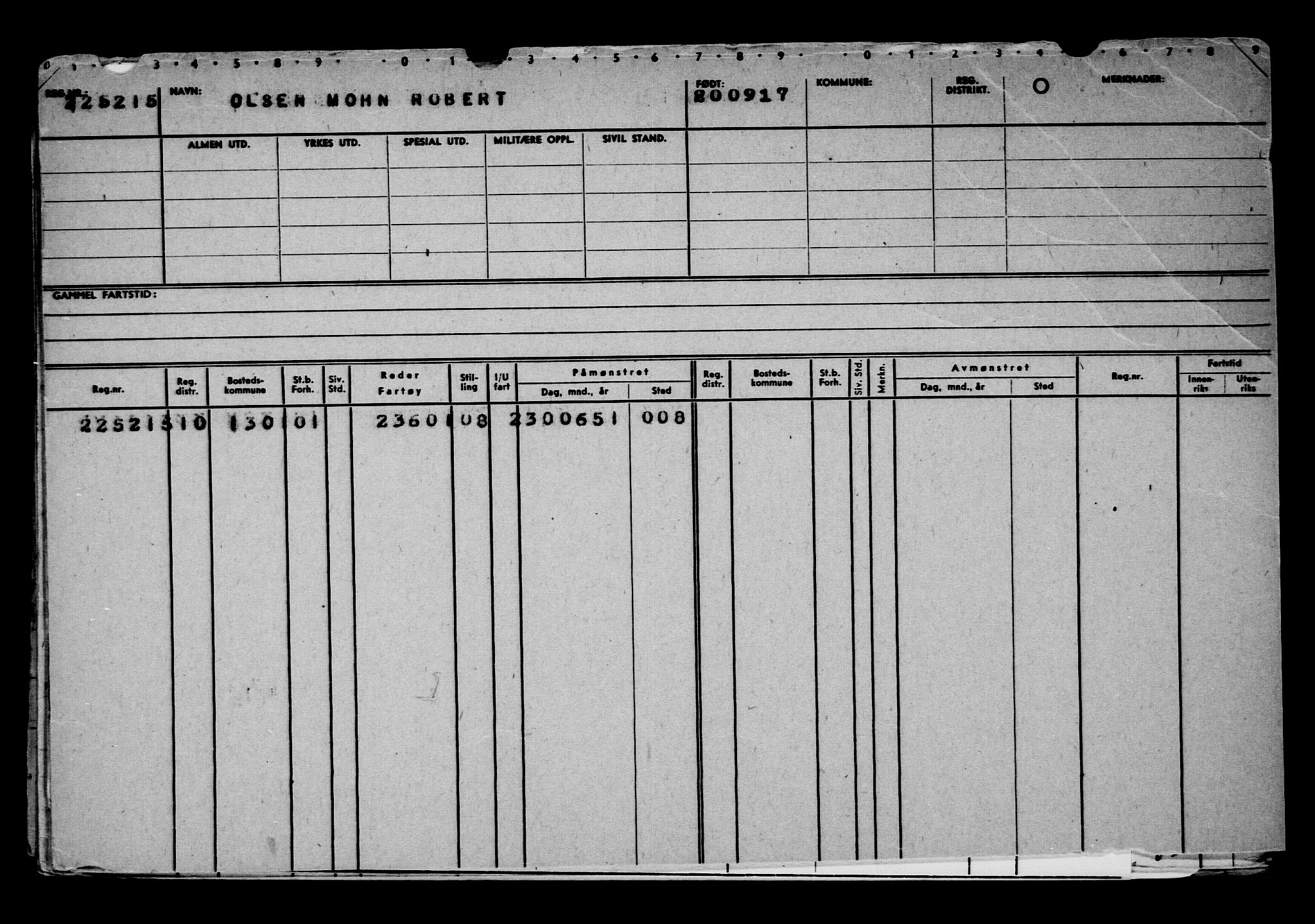 Direktoratet for sjømenn, AV/RA-S-3545/G/Gb/L0152: Hovedkort, 1917, p. 22